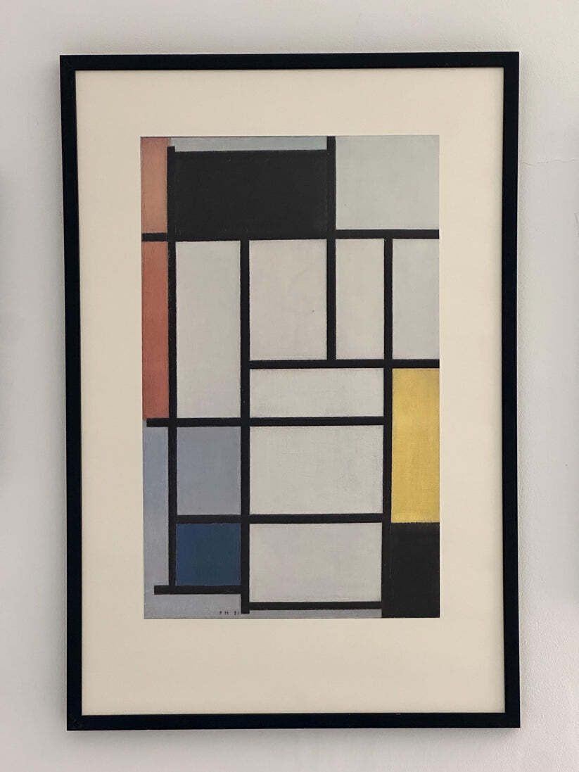 Piet Mondrian ‘Composition’ 1921 — Large Format Screenprint On Arches Paper Framed