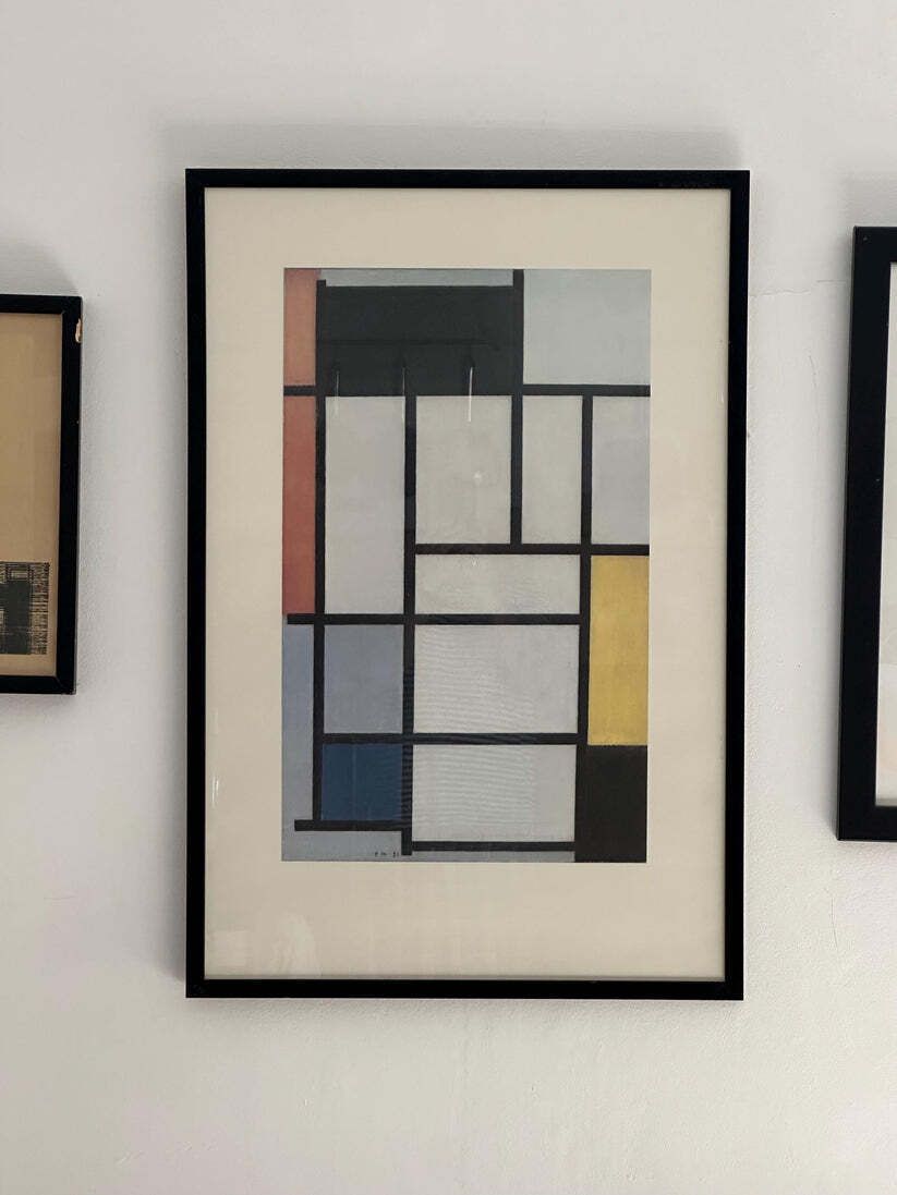 Piet Mondrian ‘Composition’ 1921 — Large Format Screenprint On Arches Paper Framed photo furniture