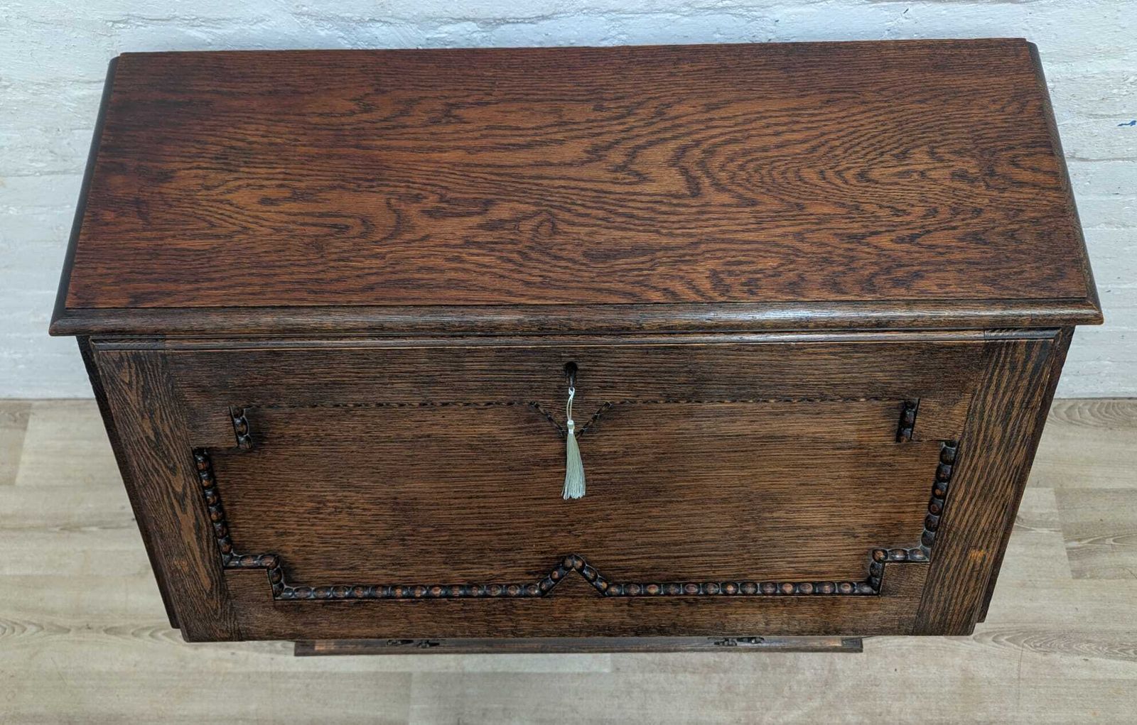 Early 20th Century Oak Jacobean Style Writing Bureau photo Furniture