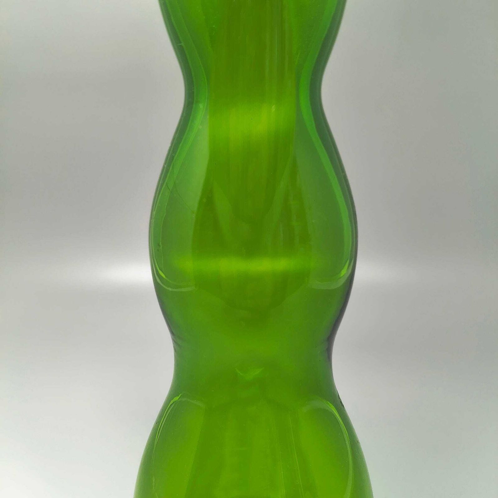 Mid Century Modern V. Nason Murano Green Glass Vase, 1970s photo buy