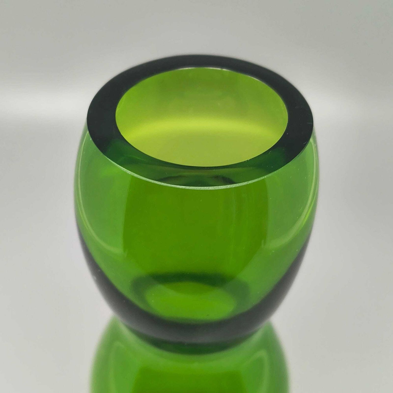 photo furniture Mid Century Modern V. Nason Murano Green Glass Vase, 1970s
