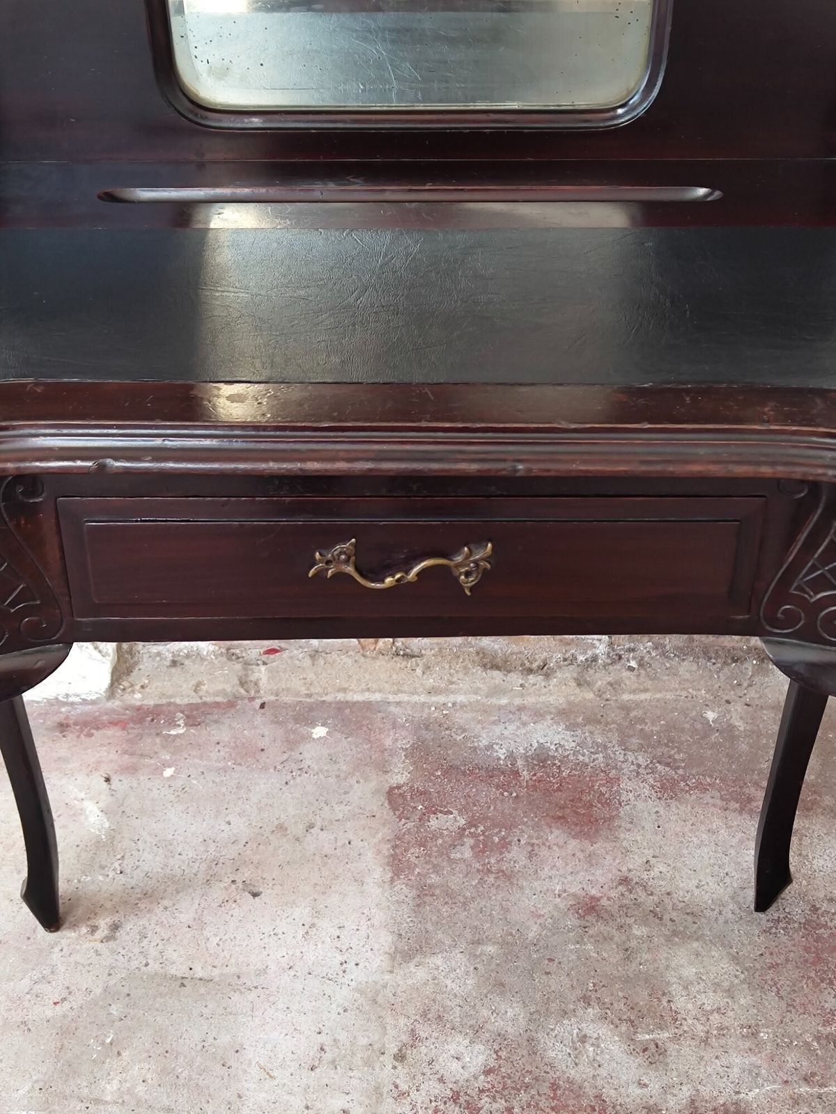 Antique Victorian Mahogany Ladies Mirrored Writing Desk photo for sale