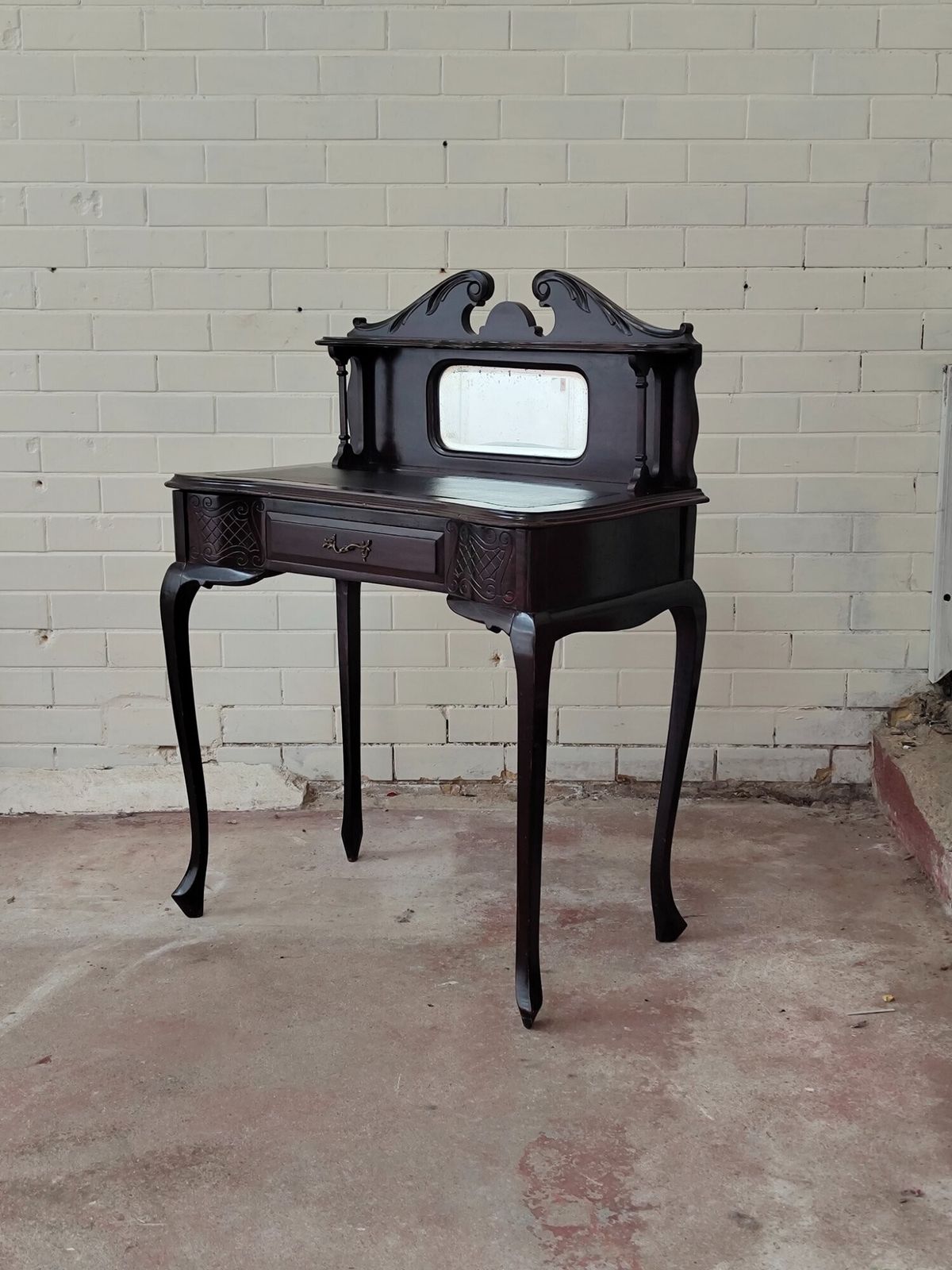 photo for sale Antique Victorian Mahogany Ladies Mirrored Writing Desk