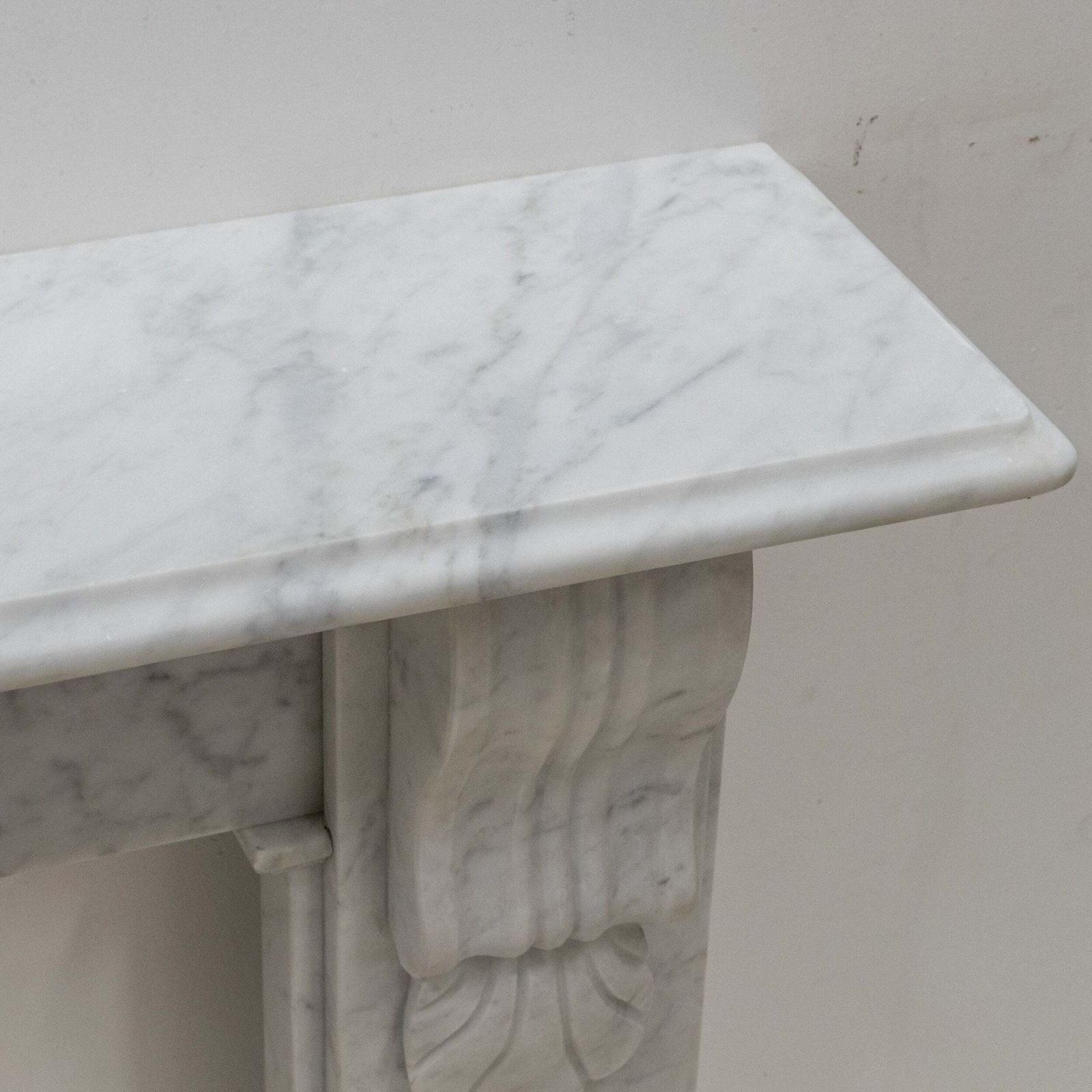 photo buy Victorian Style Carrara Marble Fireplace Surround With Corbels