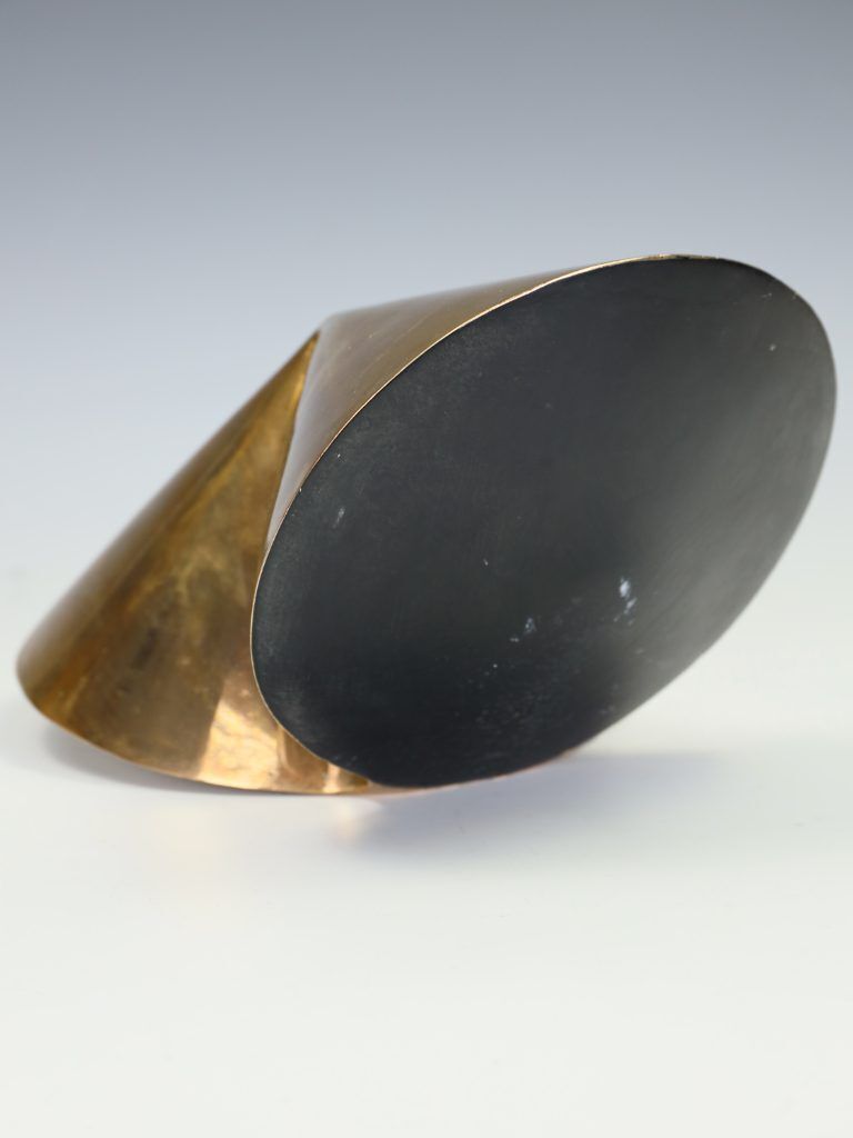 photo for sale Mid Century Modern British Abstract Bronze Sculpture By 'Wd' – Dated 1966
