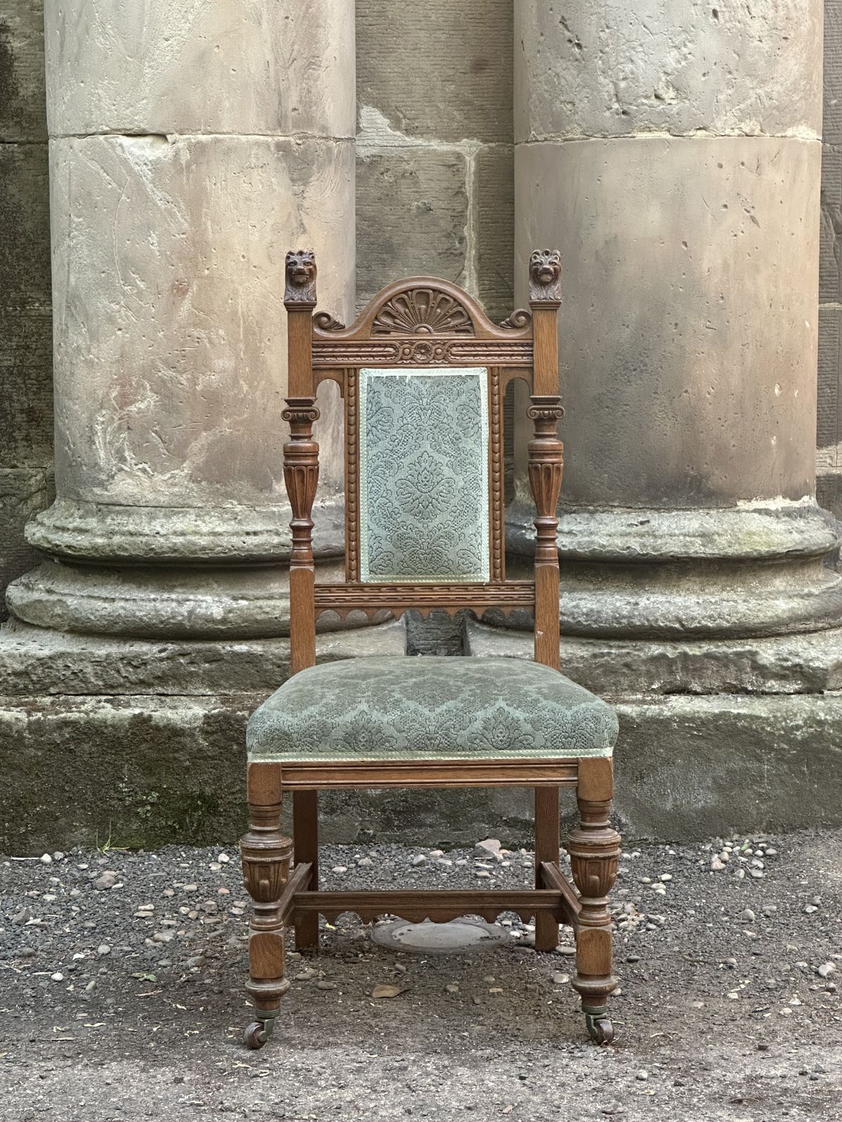 Bruce Talbert (1838 1881) A Carved Oak Hall Chair, In The Manner Of Gillows, 1870's photo for sale