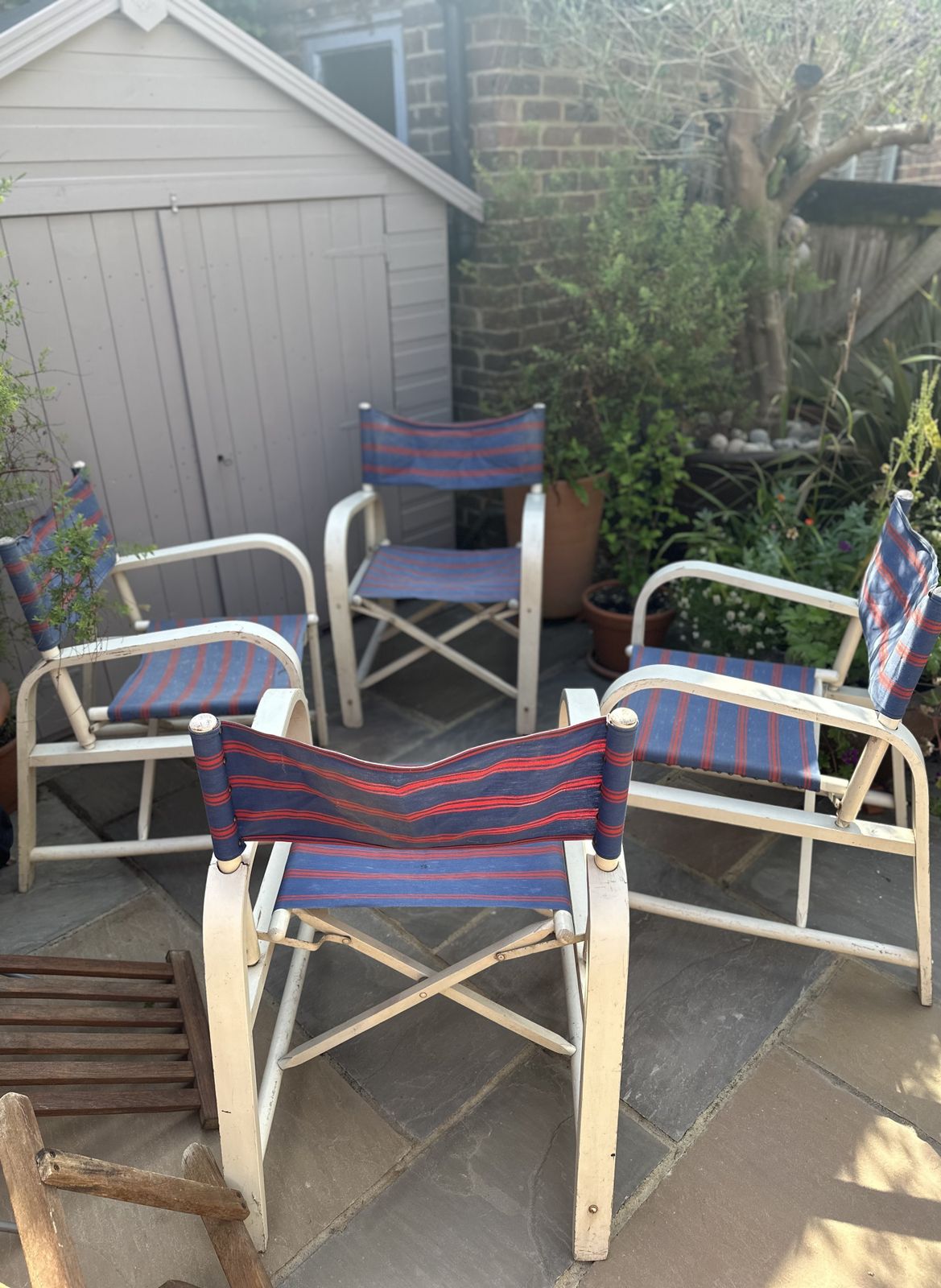 Art Deco Garden Canvas And Wooden Chairs photo 200.0