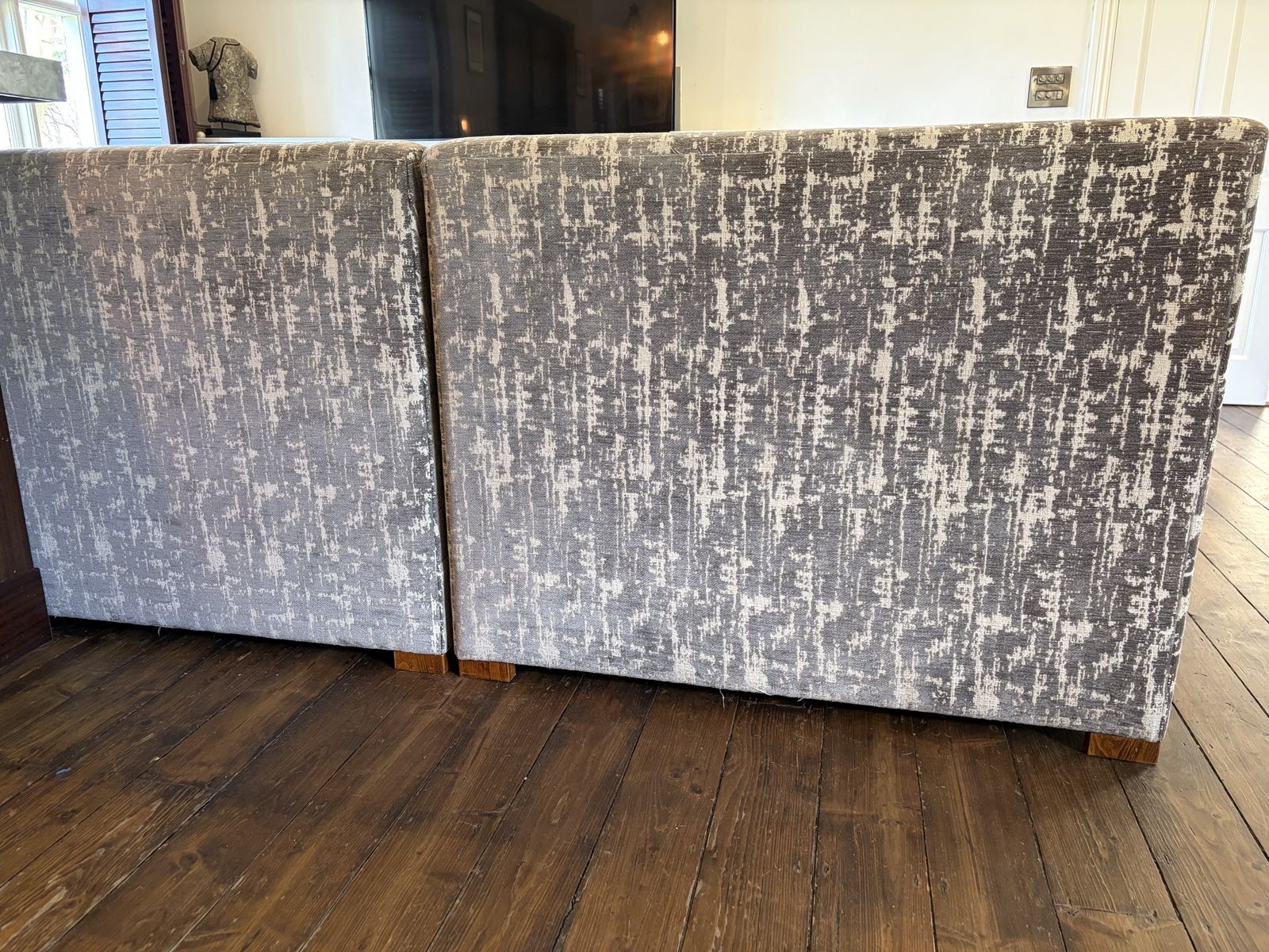 L Shaped Giant Sofa   Andrew Martin Fabric   Handmade Copy Of Roche Bobois photo for sale