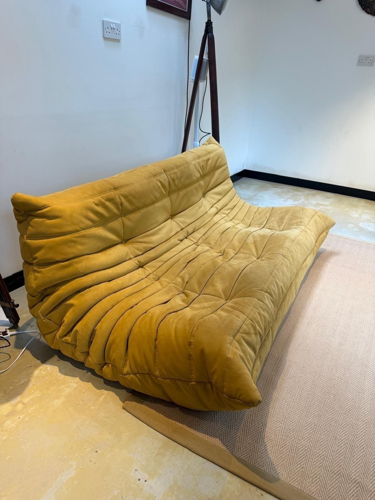 3 Seater Togo Sofa By Michel Ducaroy For Lignet Roset In Alcantara Fabric photo furniture