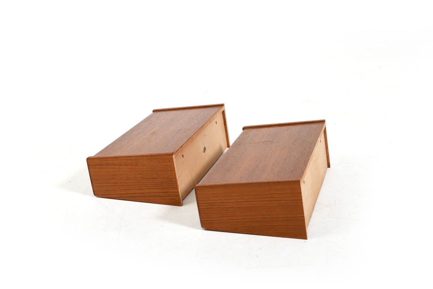 Danish Wall Mounted Nightstands In Teak 1960s photo 849.97