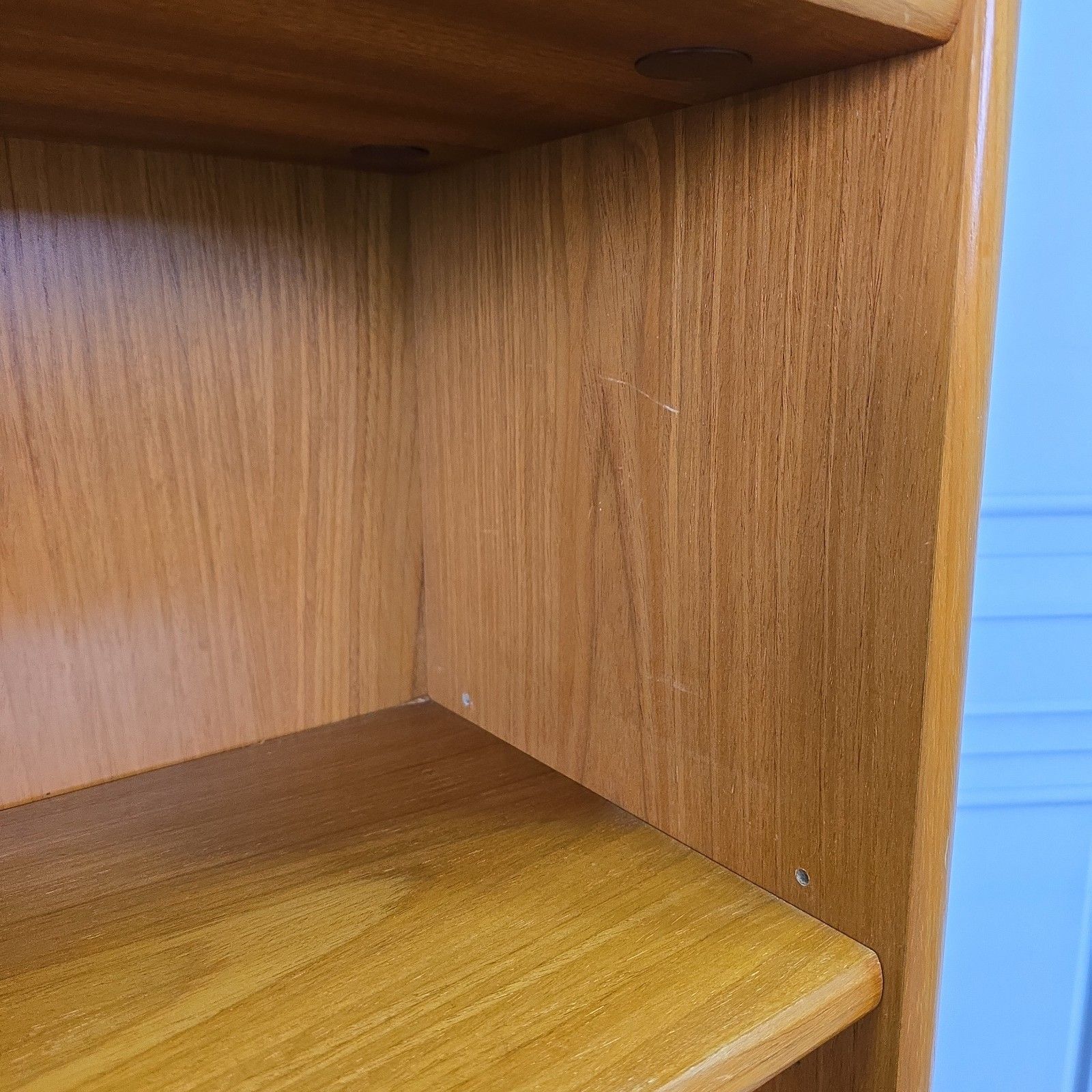 Mid Century Bookcase Vintage Teak Effect Open Shelving Unit Retro Shelves photo buy