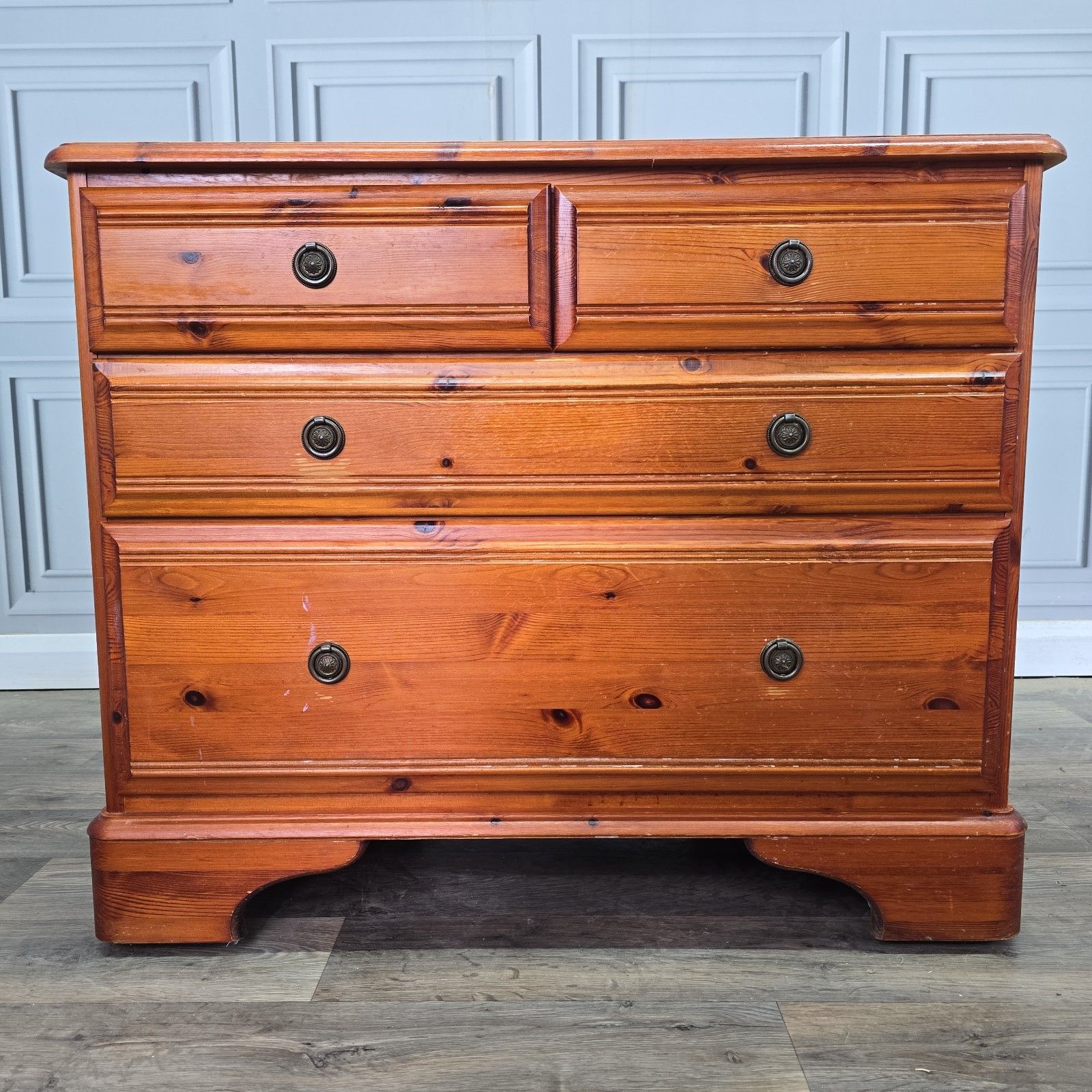 photo buy Vintage Chest Of Drawers Ducal Solid Pine Wooden Country Style Retro Commode