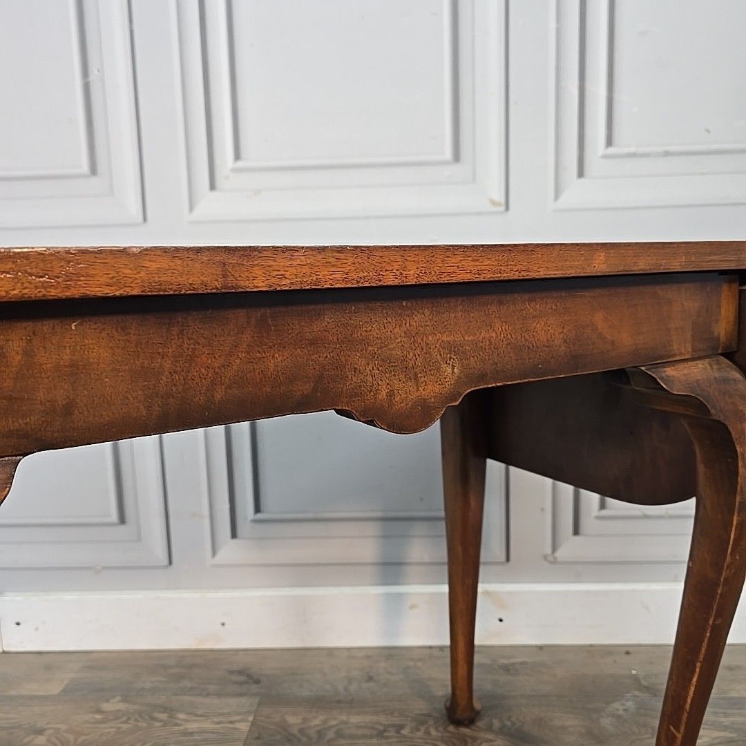 Vintage Occasional Side Table Wooden Drop Leaf Antique Georgian Style Coffee photo vinterior