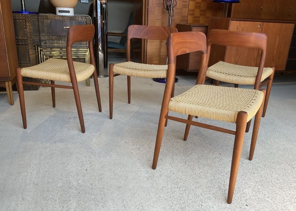 Danish Model 75 Dining Chairs By Niels Otto Møller For J.L. Møllers Mobelfabrik photo 2399.0