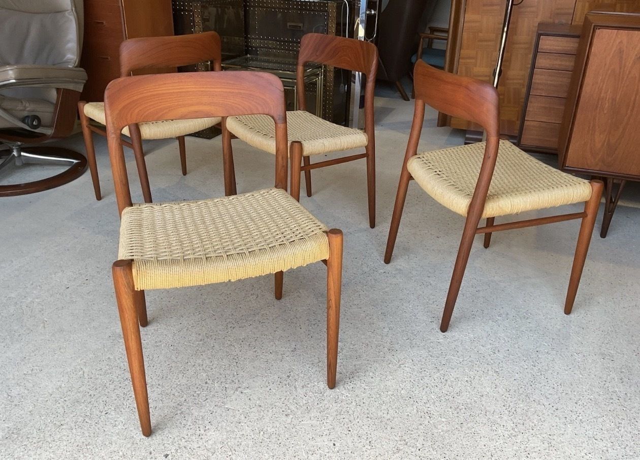 Danish Model 75 Dining Chairs By Niels Otto Møller For J.L. Møllers Mobelfabrik photo buy