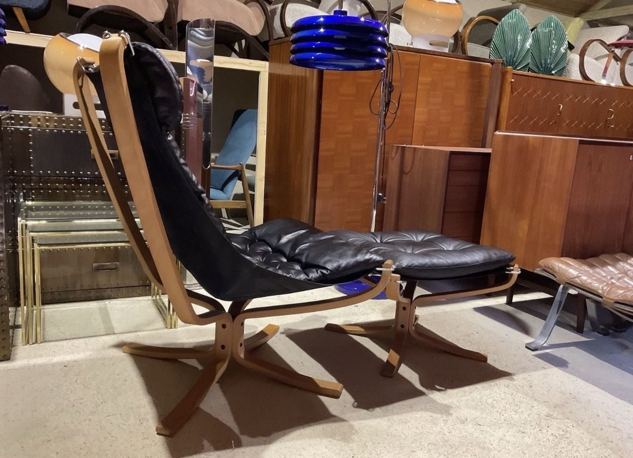 Falcon Lounge Chair & Footstool By Sigurd Ressell For Vatne Mobel Norway photo vinterior