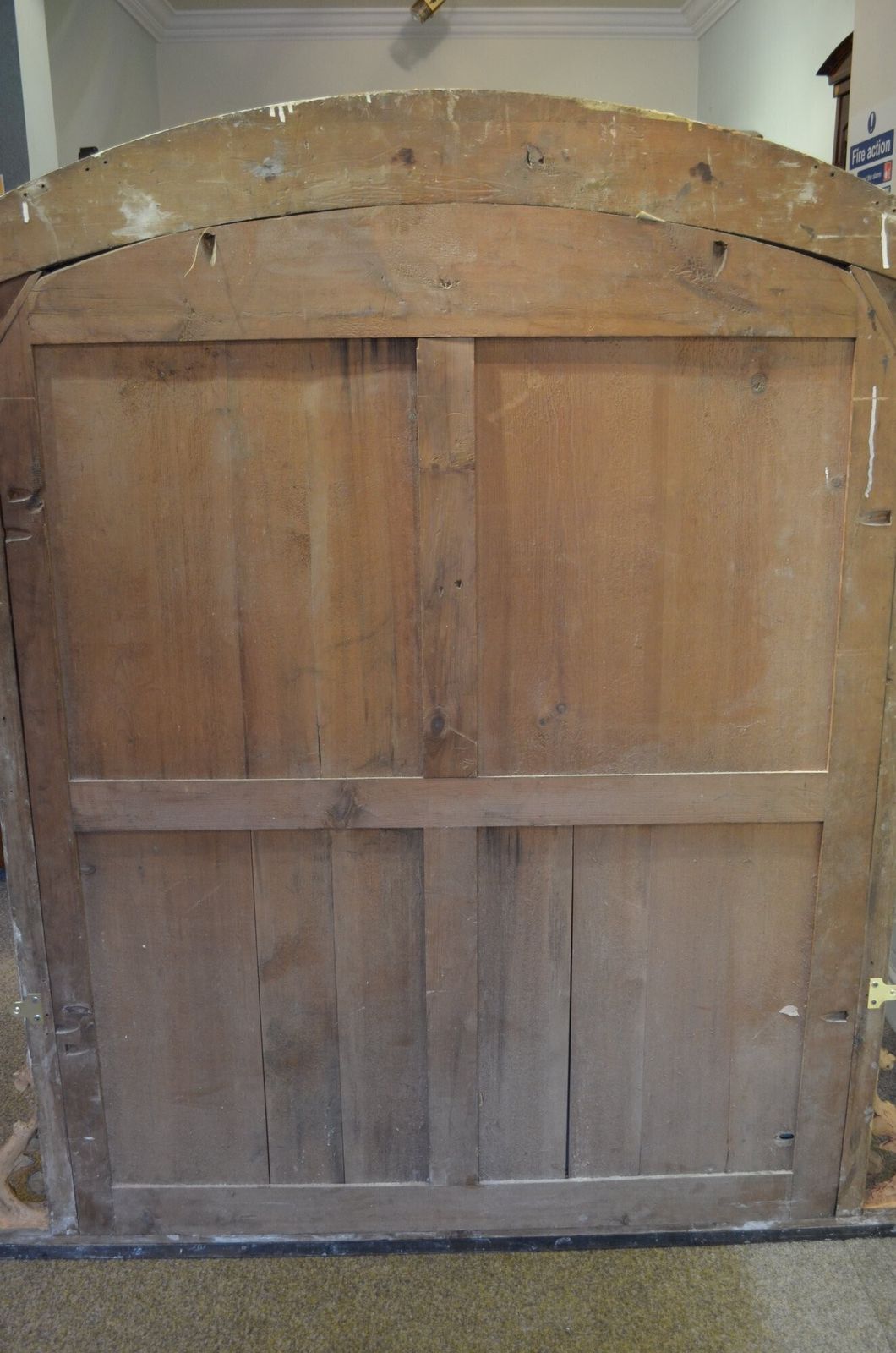 photo for sale Large Antique Arched And Gilded Wall Mirror Overmantle Mirror H170cm Restored