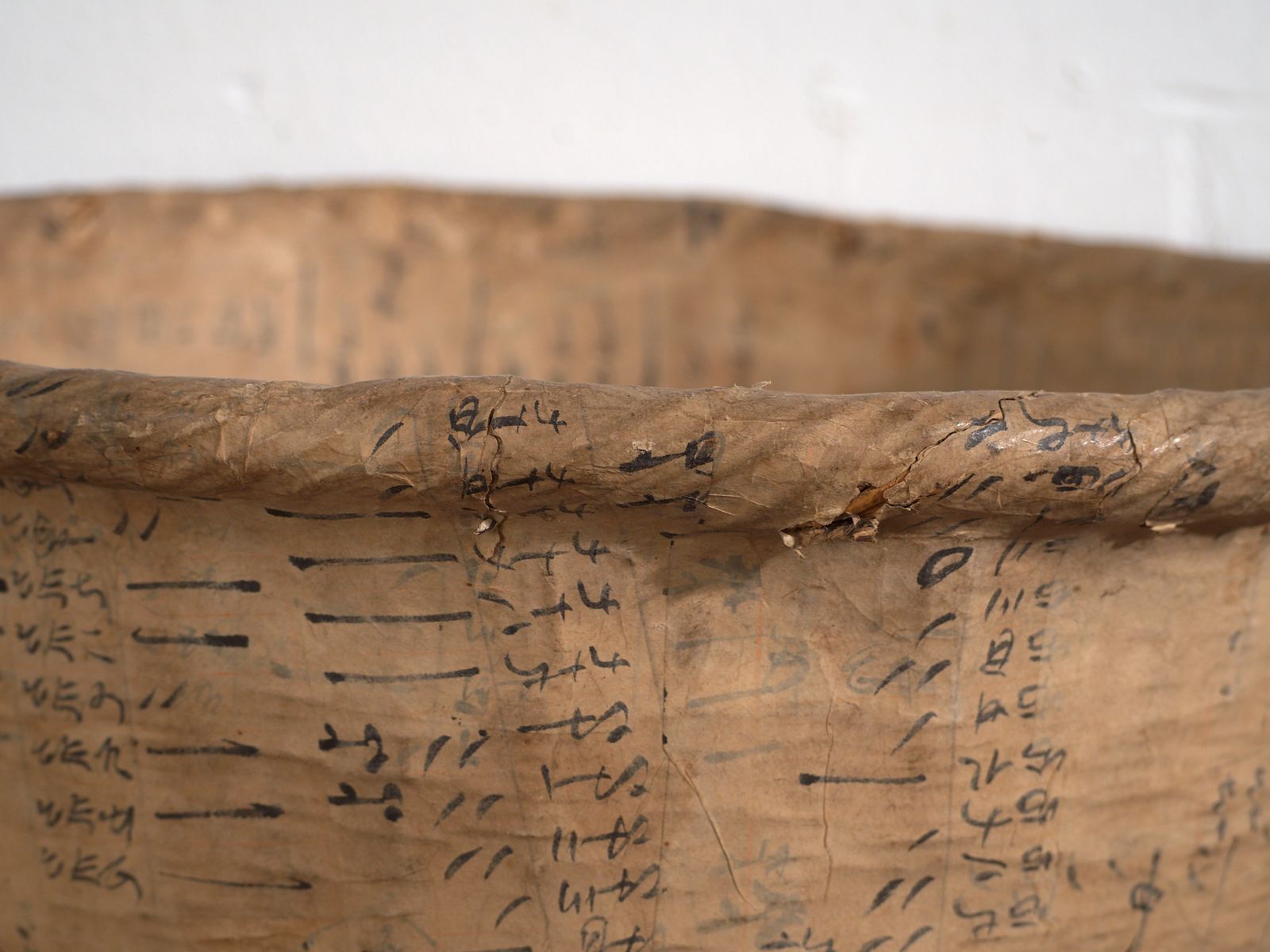 Antique Japanese Tally Bowl In Washi Paper – Japan, Circa 1920 photo 190.0