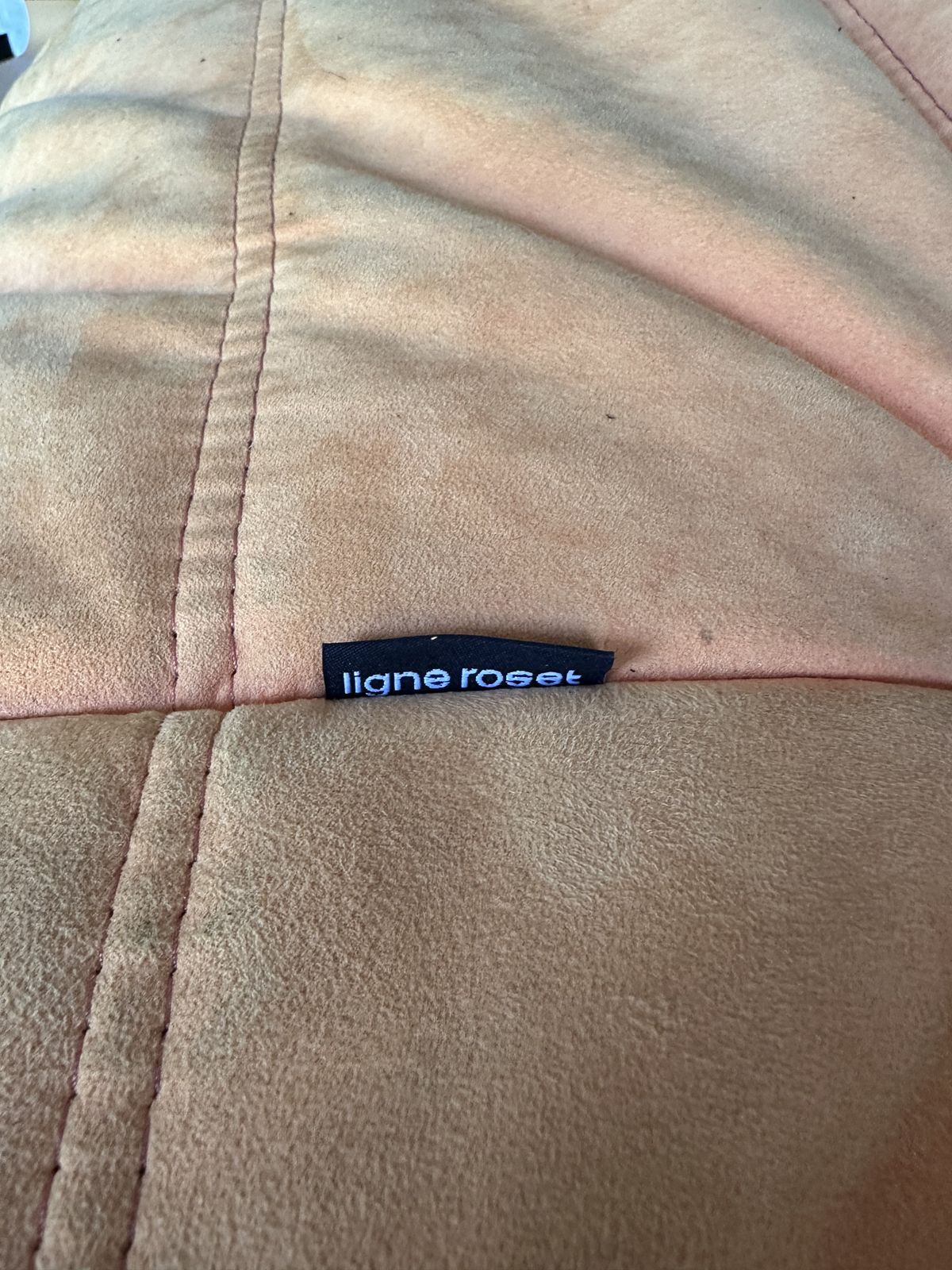 Ligne Roset Togo Corner Seat Orange Suede photo furniture