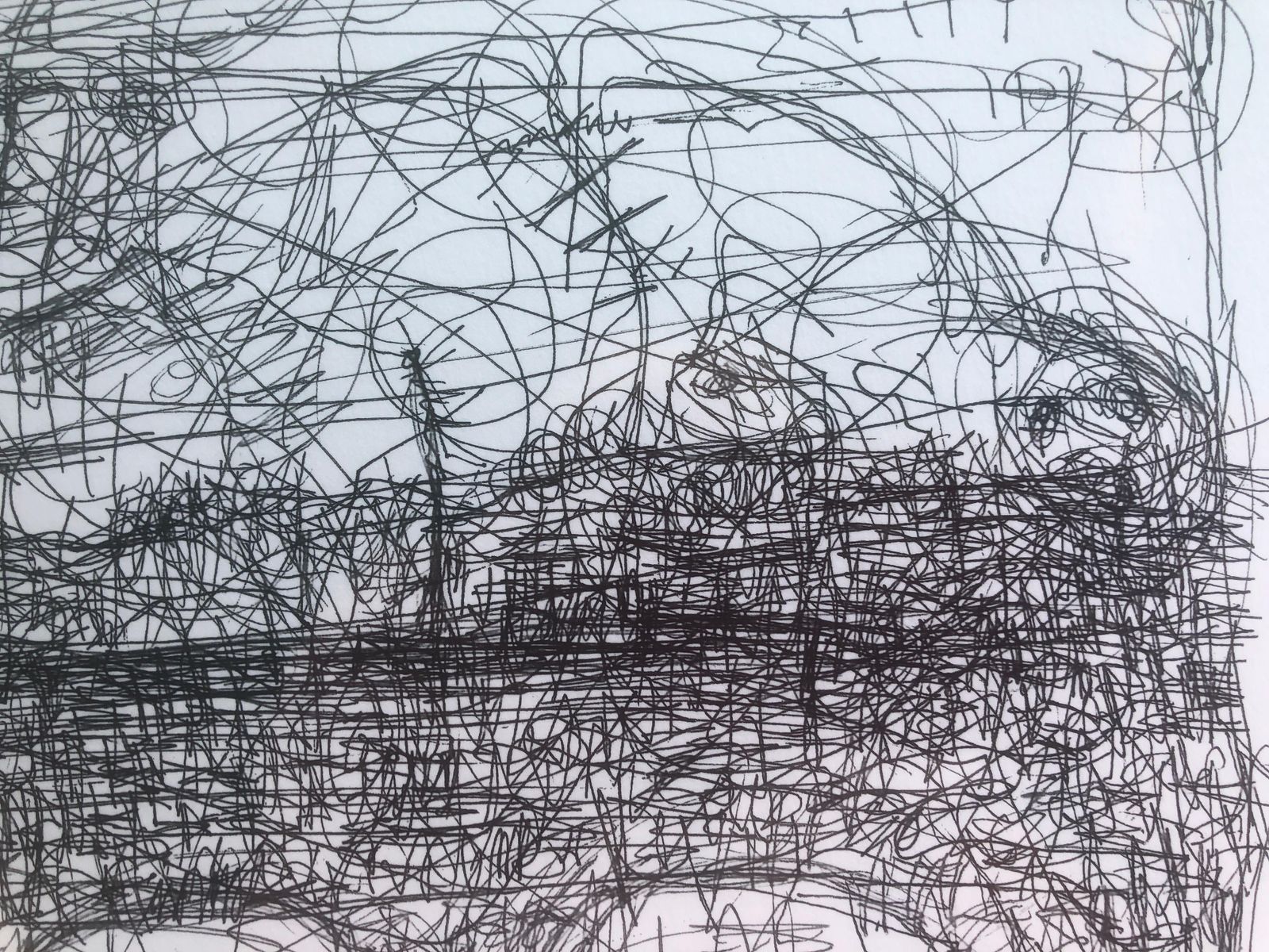 Jose Antonio Herrera Alcazar Abstract Expressionistisch Brug en Rivier Lithografie Spaanse Hedendaagse Kunst ca. 2010 photo vinterior