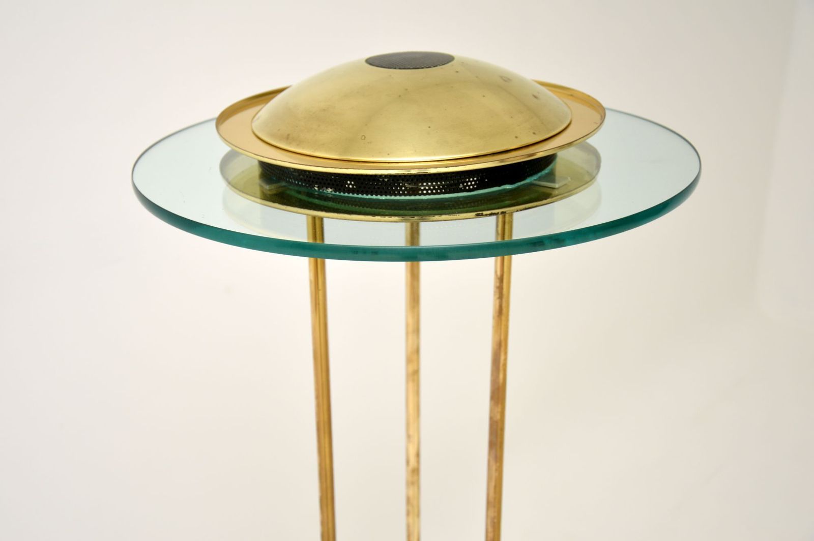 Vintage Brass And Glass Floor Lamp By Robert Sonneman photo for sale