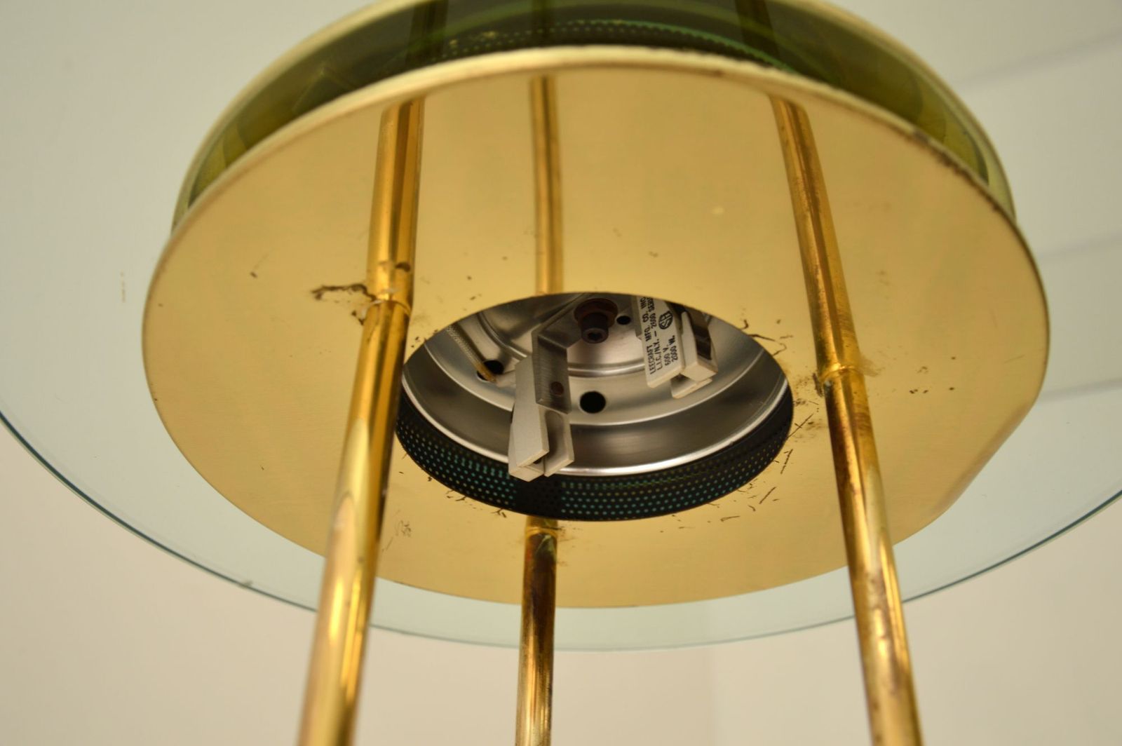 Vintage Brass And Glass Floor Lamp By Robert Sonneman photo vinterior