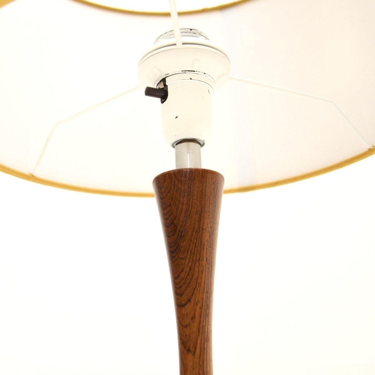 Pair Of Swedish Vintage Rosewood And Steel Table Lamps By Bergboms photo buy