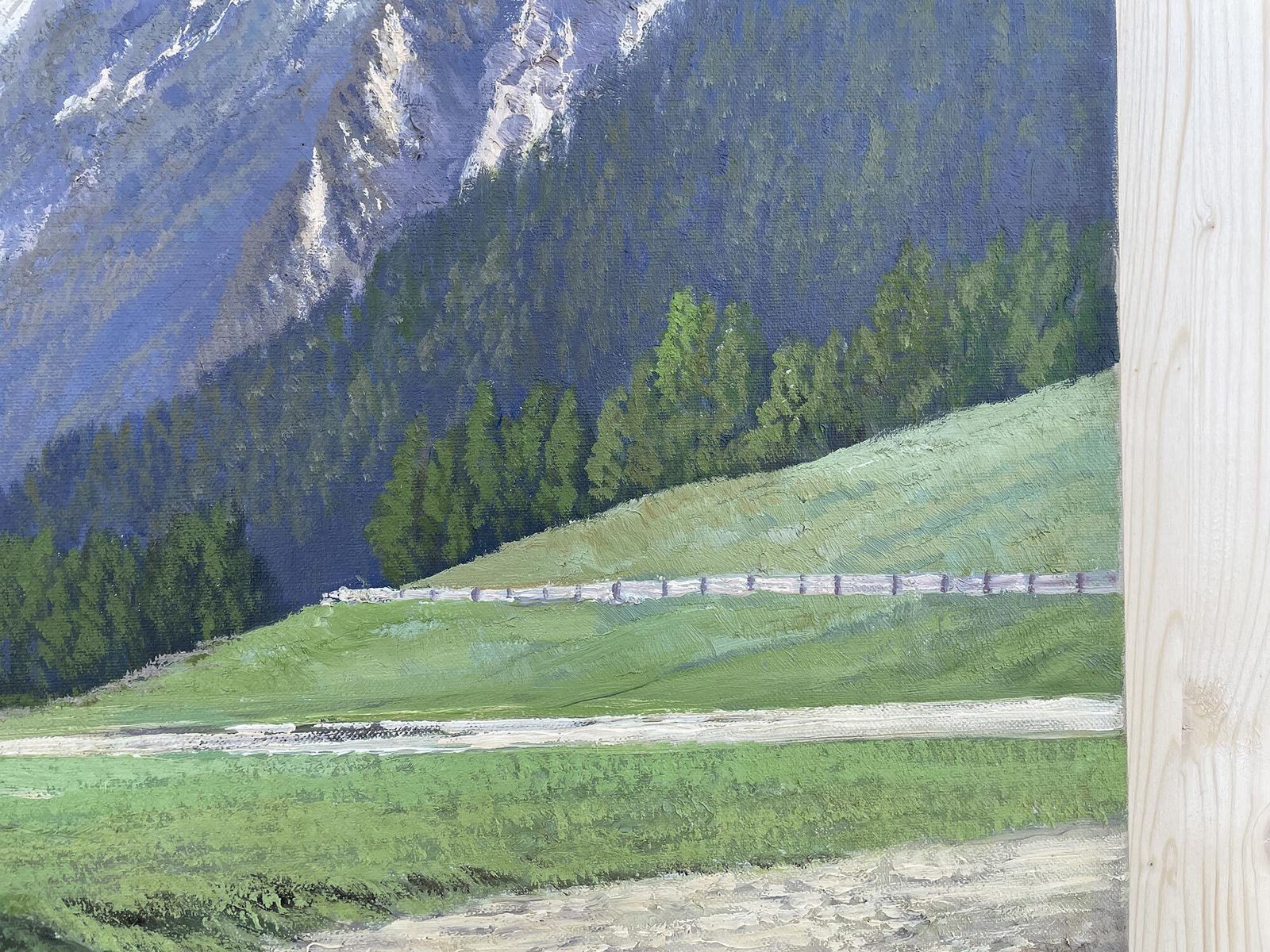 Italian Dolomites Painting Cortina – Croda Rossa By Paul Schuler photo vinterior