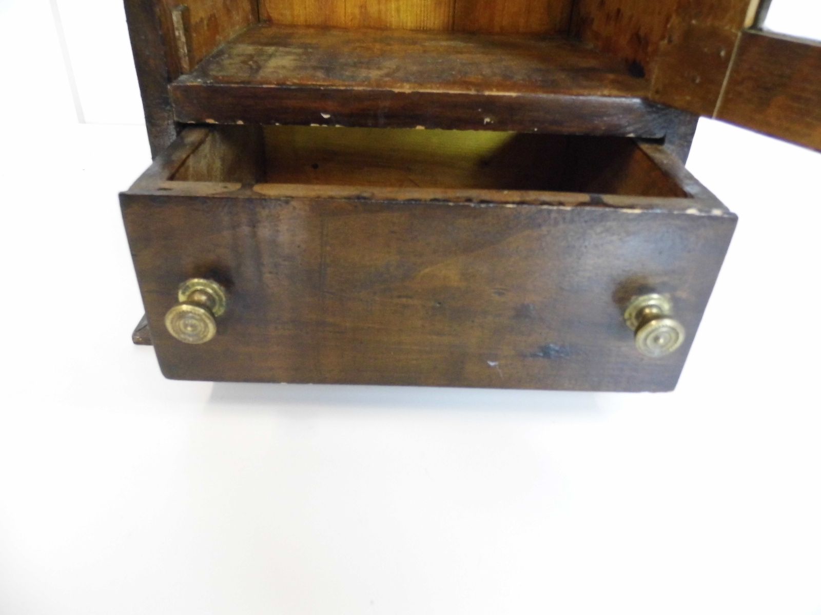 photo buy Antique Glazed Pine Apothecary Medicine Bathroom Cabinet Storage Chest Victorian