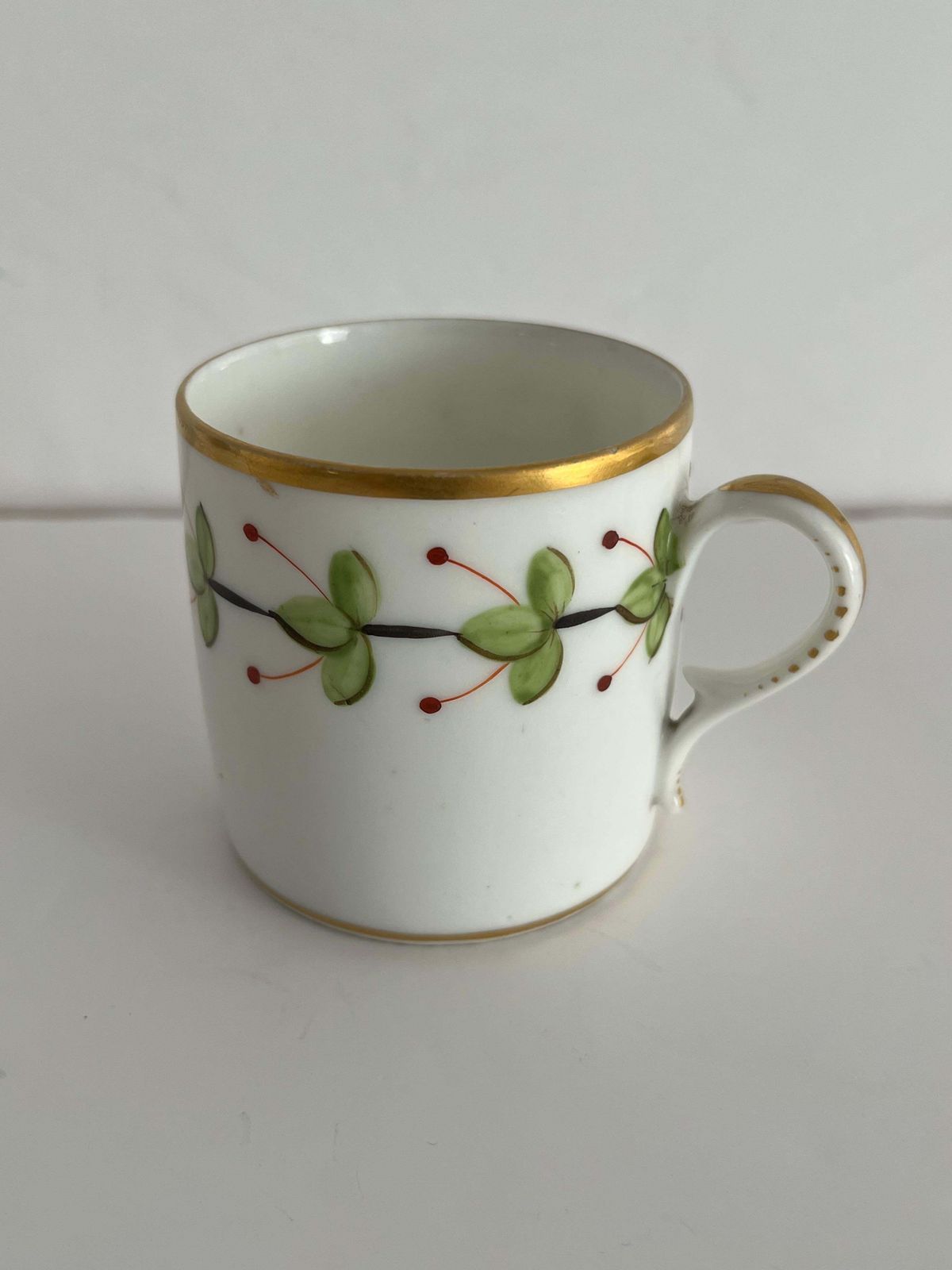 Georgian Hand Painted Porcelain Coffee Can By Grainger Worcester, 1800 photo buy