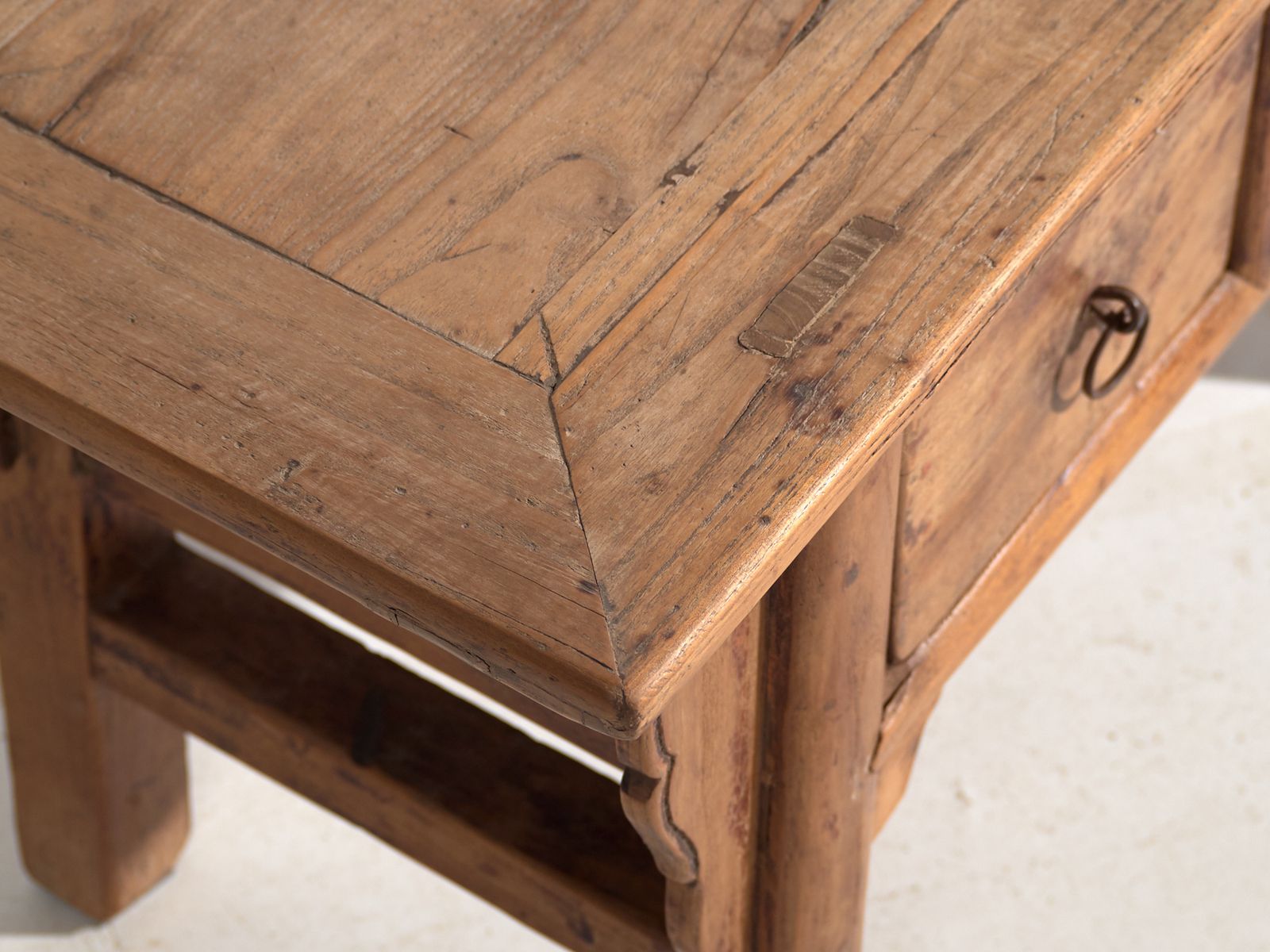 Shanxi Low Console In Elm With Drawers – China, Circa 1930 photo for sale