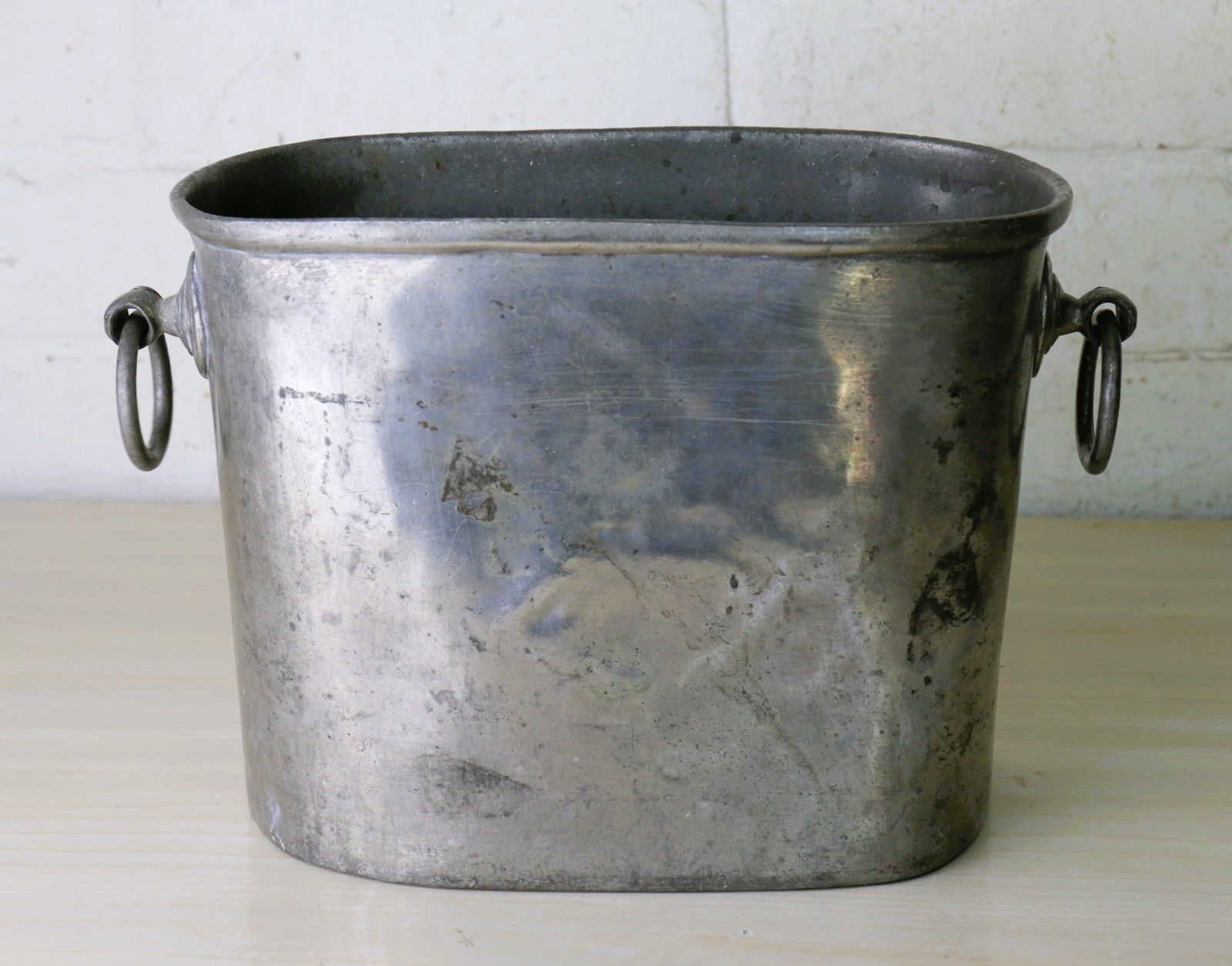Antique Pewter Wine Cooler Heavy Well Made And Very Well Used See Images photo 124.0