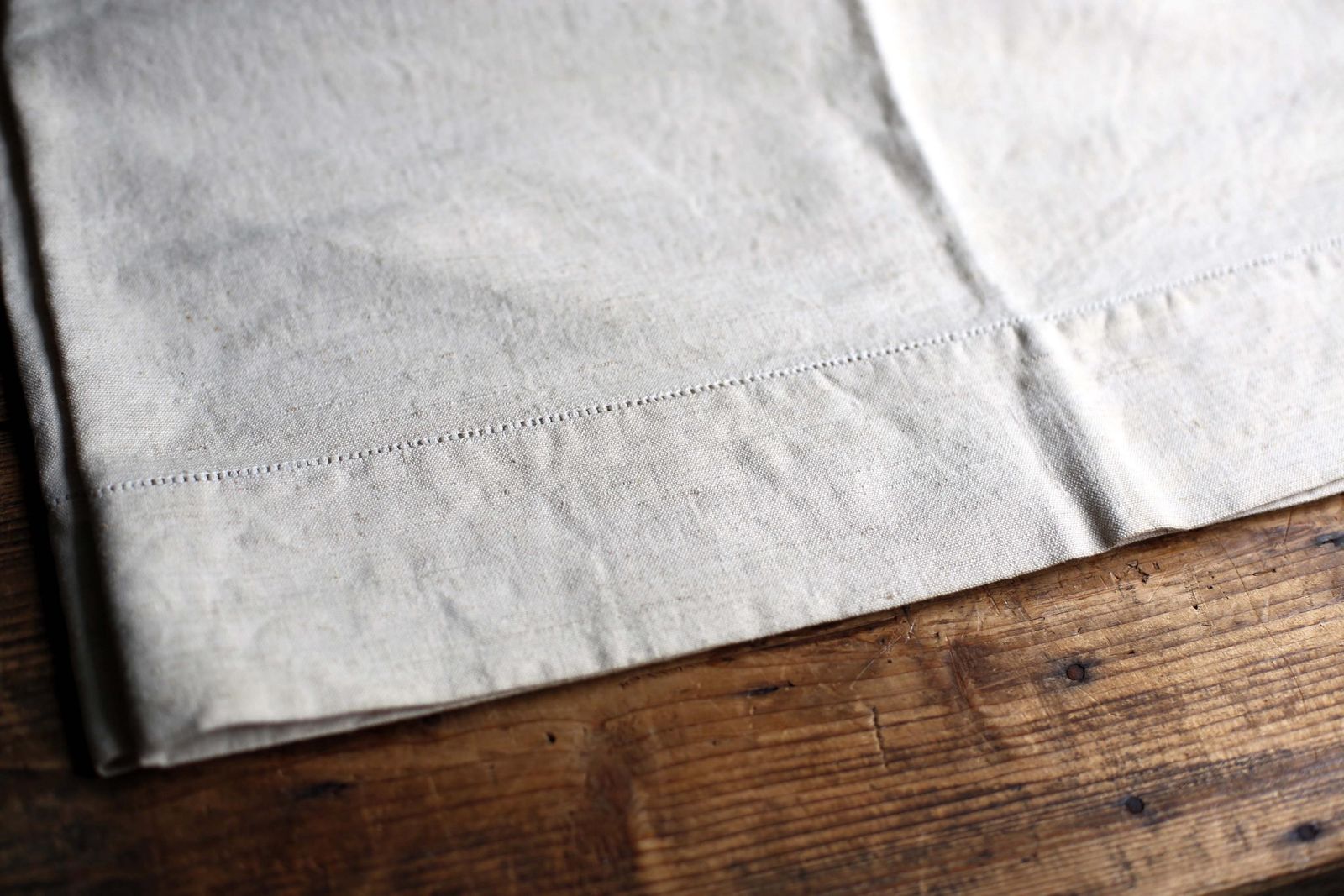 photo furniture Large Antique French Bed Sheet White Linen Metis Monogrammed Homespun Hand Embroidered Loomed Fabric Ad Double
