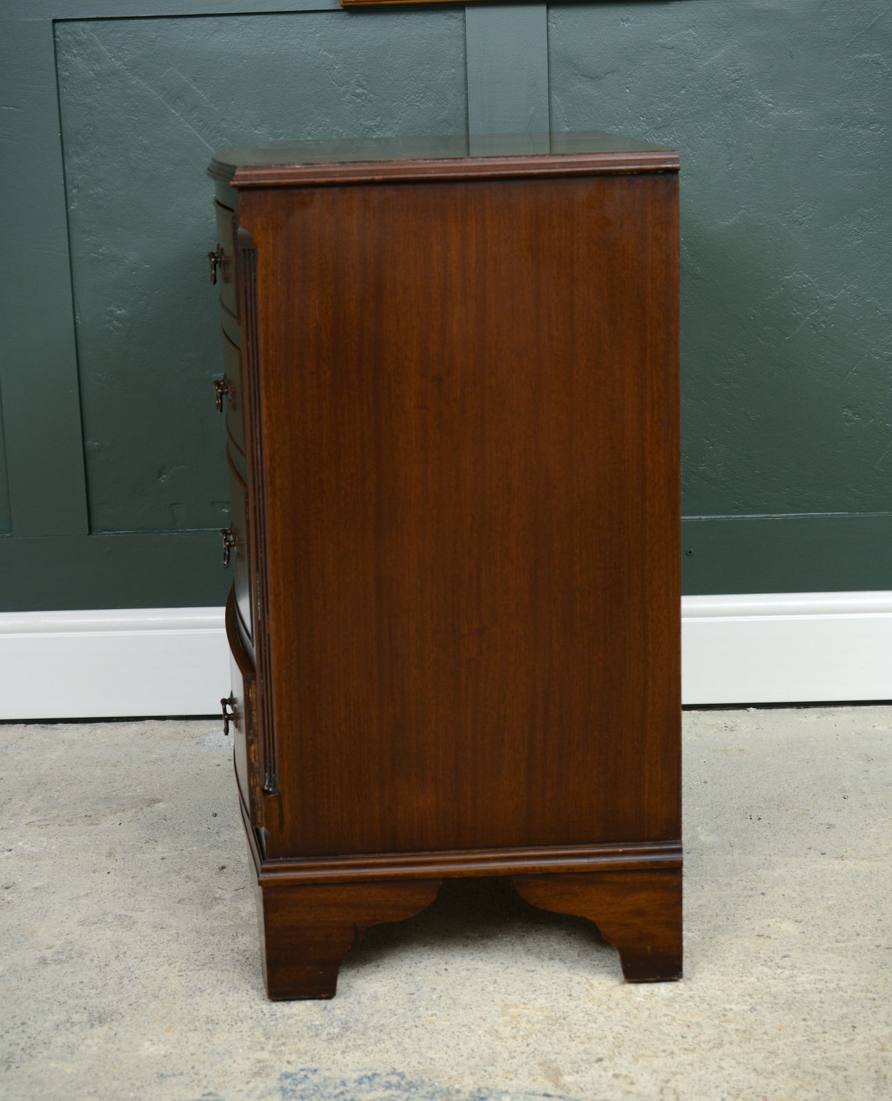 Furniture Regency Style Mahogany Chest Of Drawers   Bow Fronted photo