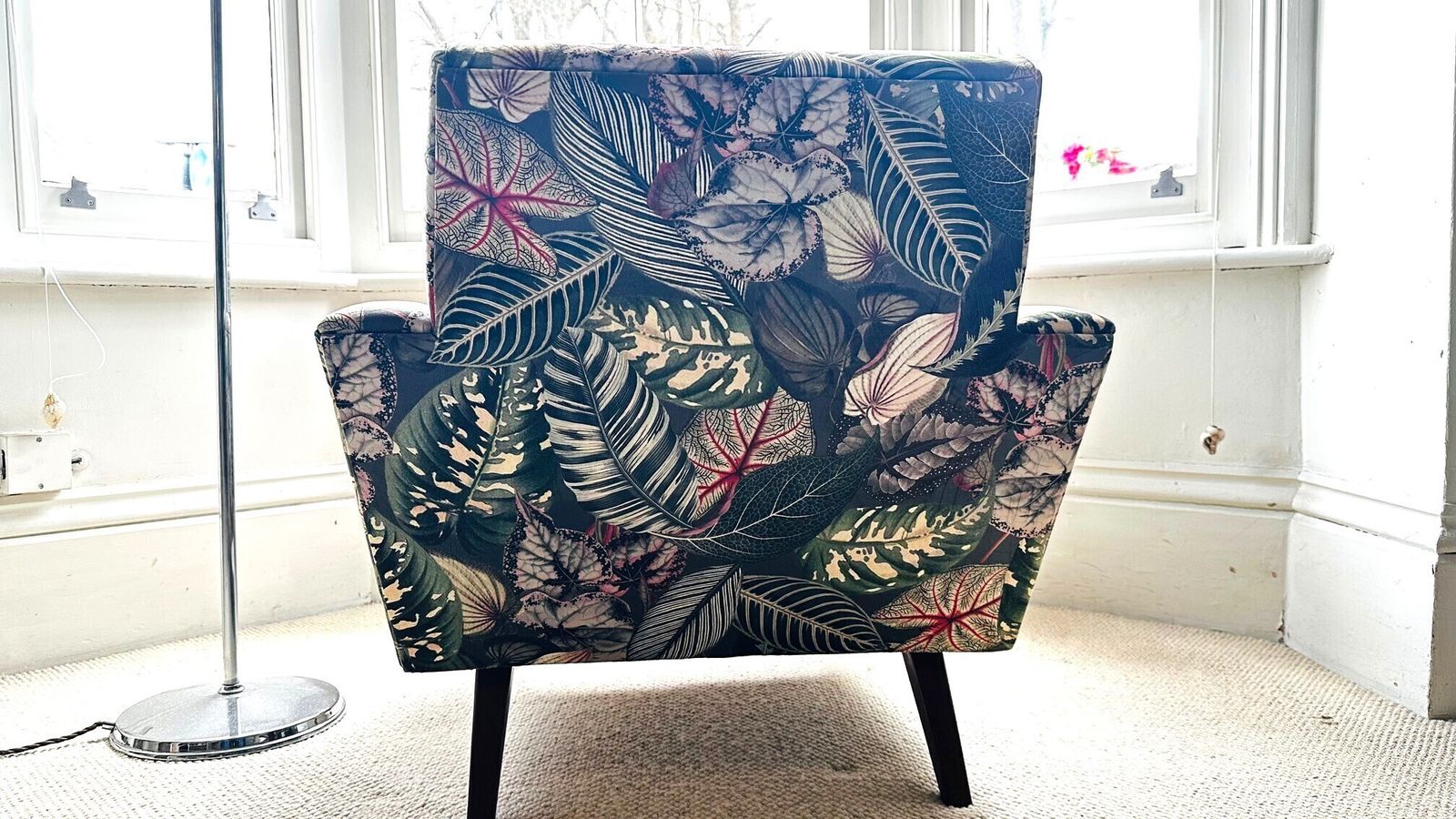 Stylish Mid Century Accent Armchair   Professionally Reupholstered photo 650.0