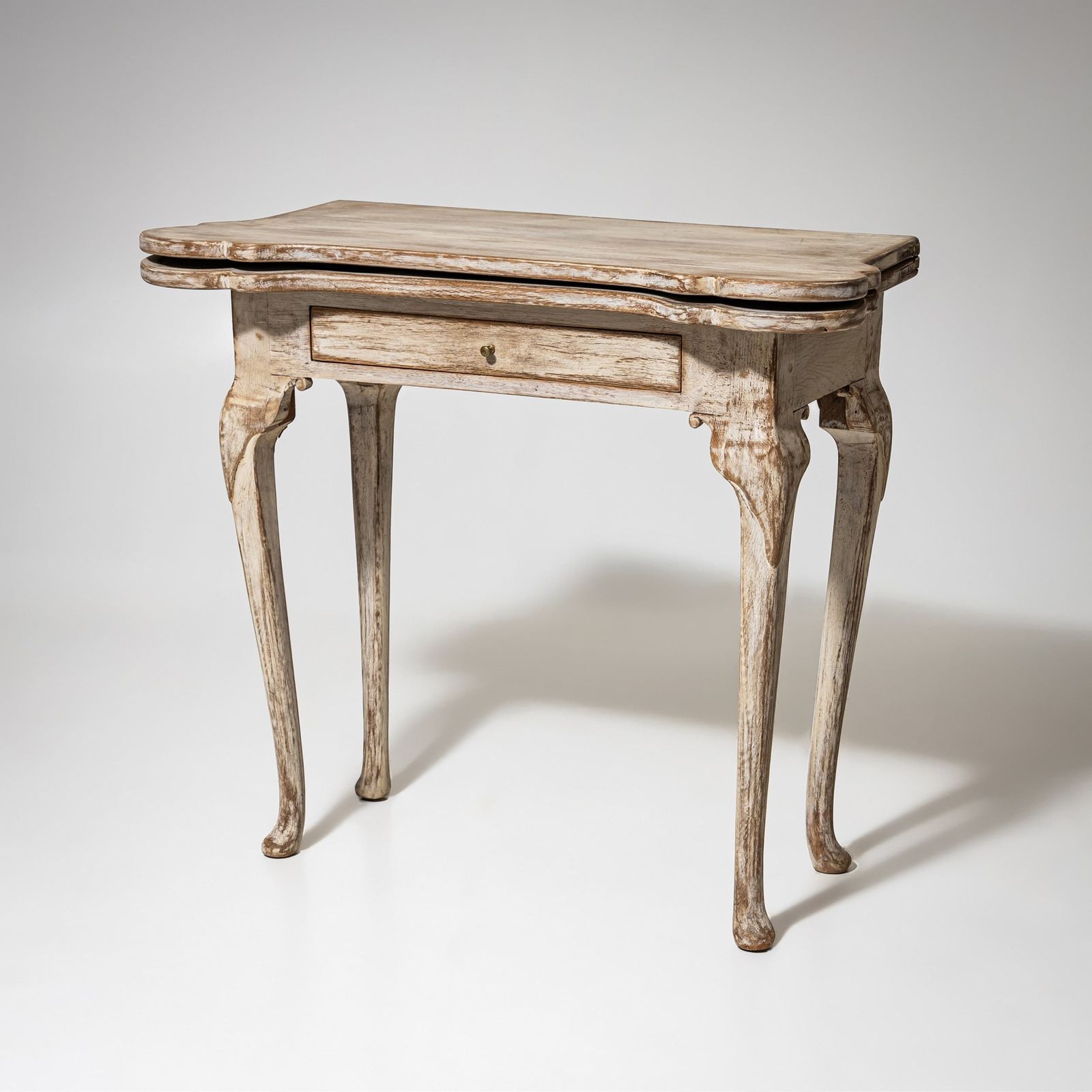 Grey Painted English Games Table, 19th Century