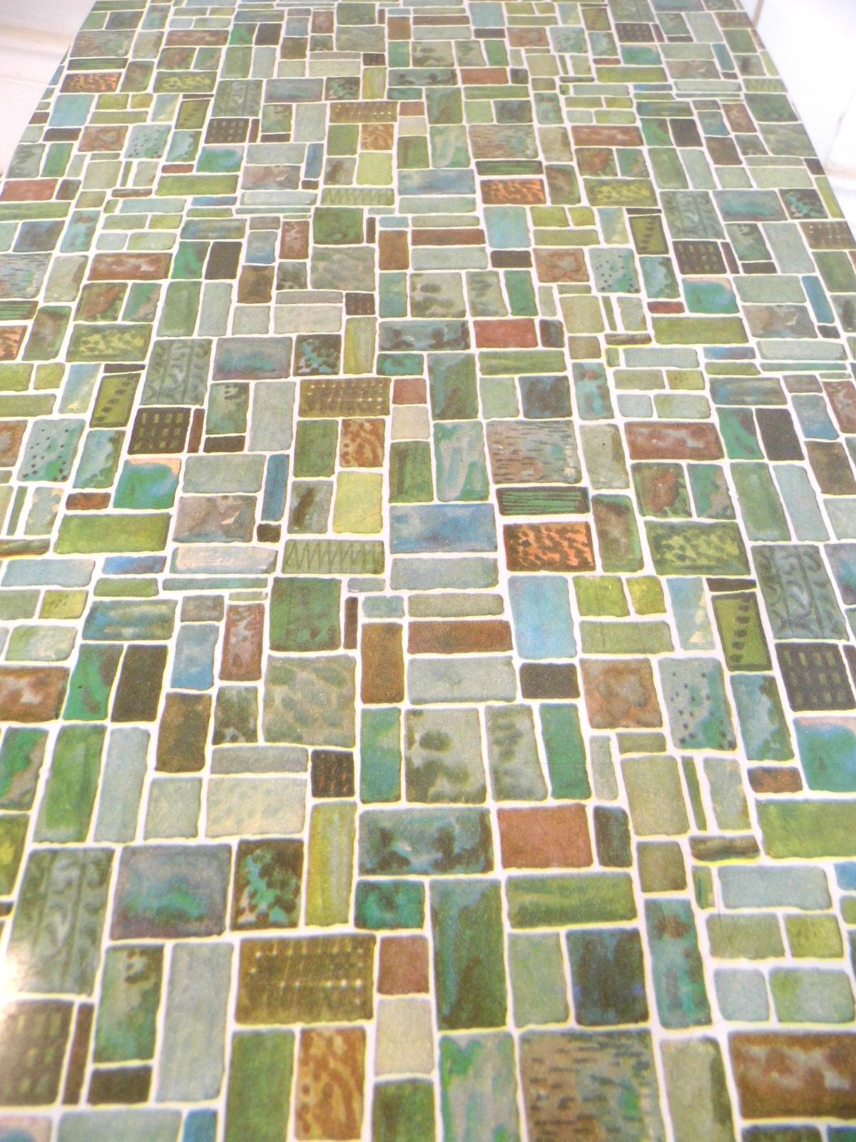 photo for sale Opal Kleinmöbel: Formica Mosaic Topped Coffee Table Plant Stand 1950s German