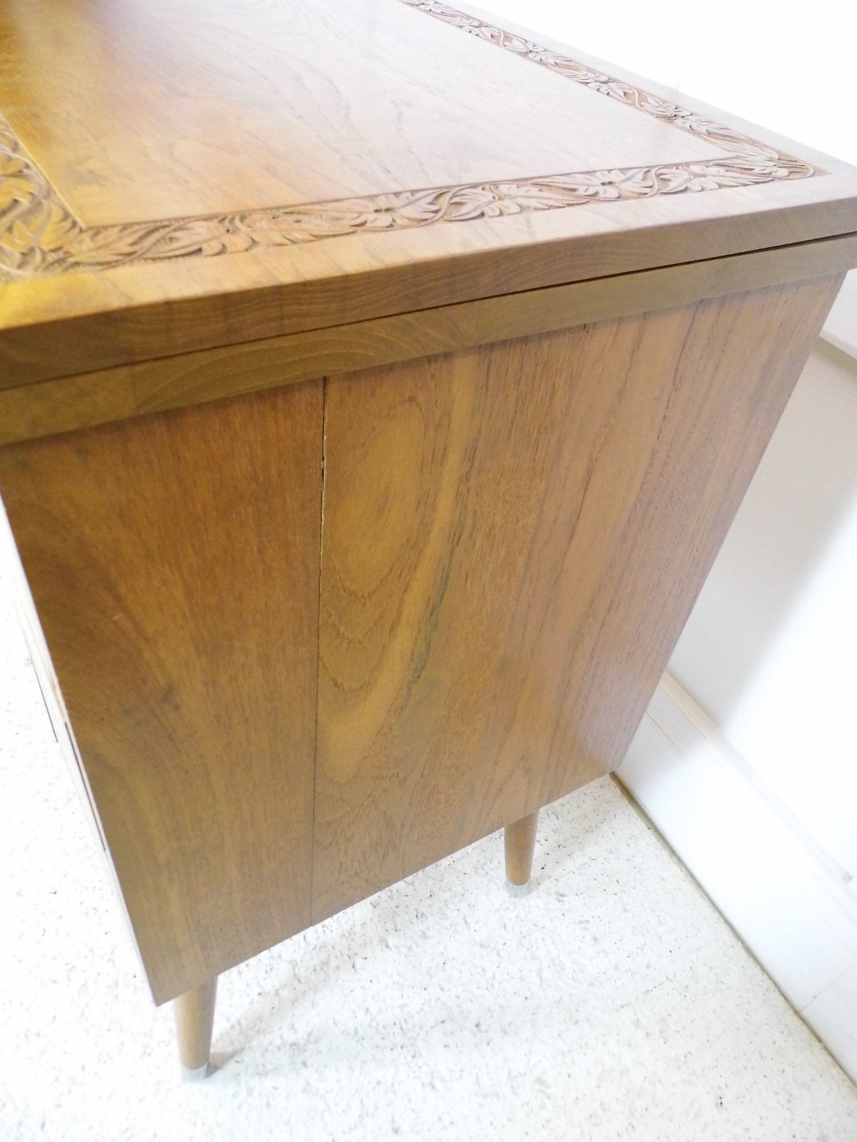 Midcentury Teak Sewing Table Cabinet Metamorphic Laptop Desk For Home 1960s photo buy