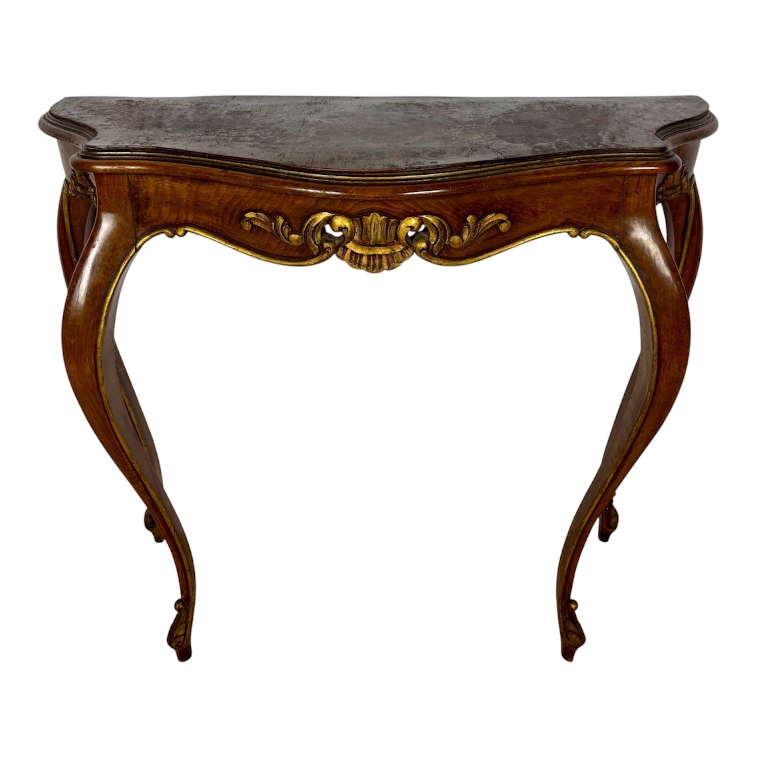 Franse consoletafel in Louis XV-stijl, walnoot, jaren 1930