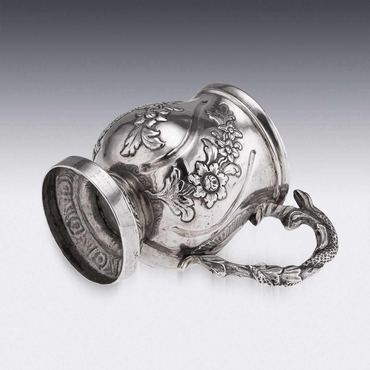 Antique 19th Century Indian Colonial Solid Silver Christening Mug C.1860 photo buy