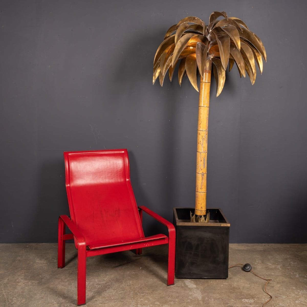 20thc French Palm Tree Floor Lamp, Christian Techoueyres For Maison Jansen C1970 photo for sale