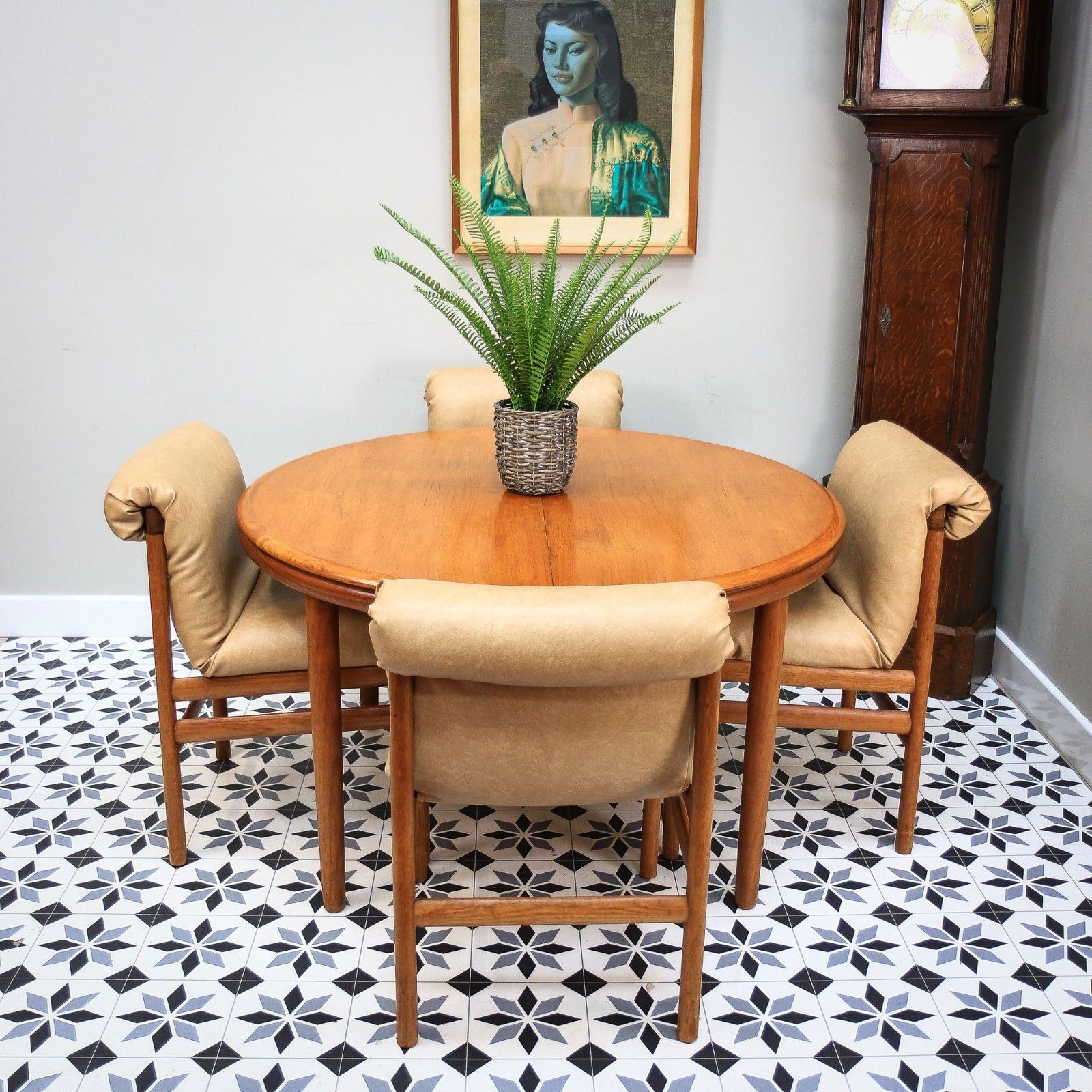 White And Newton Teak Dining Table And Four Chairs 1960s photo buy