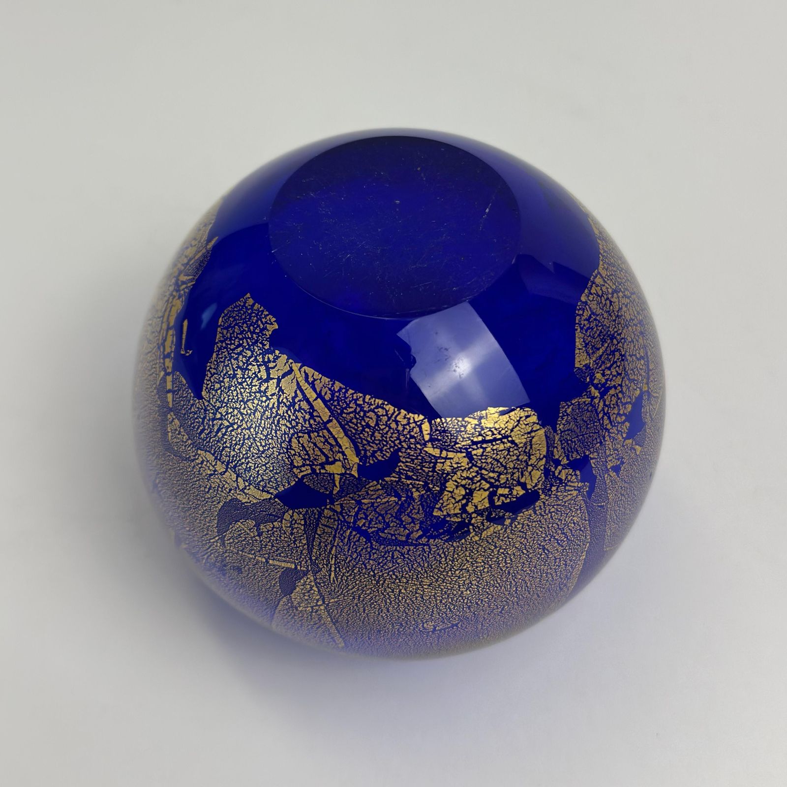 Michael Harris Azurene Cobalt Blue And Gold Glass Vase, Isle Of Wight, 1978 photo buy