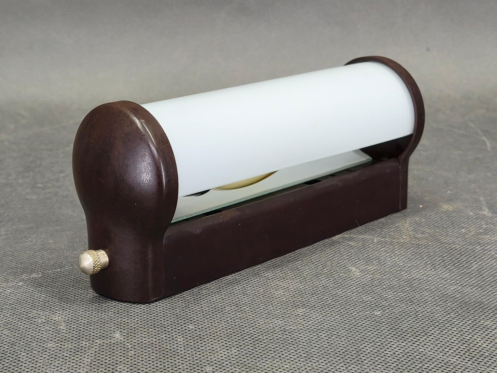 Czech Art Deco Bakelite And Milky Glass Wall Light, 1940s photo Lighting