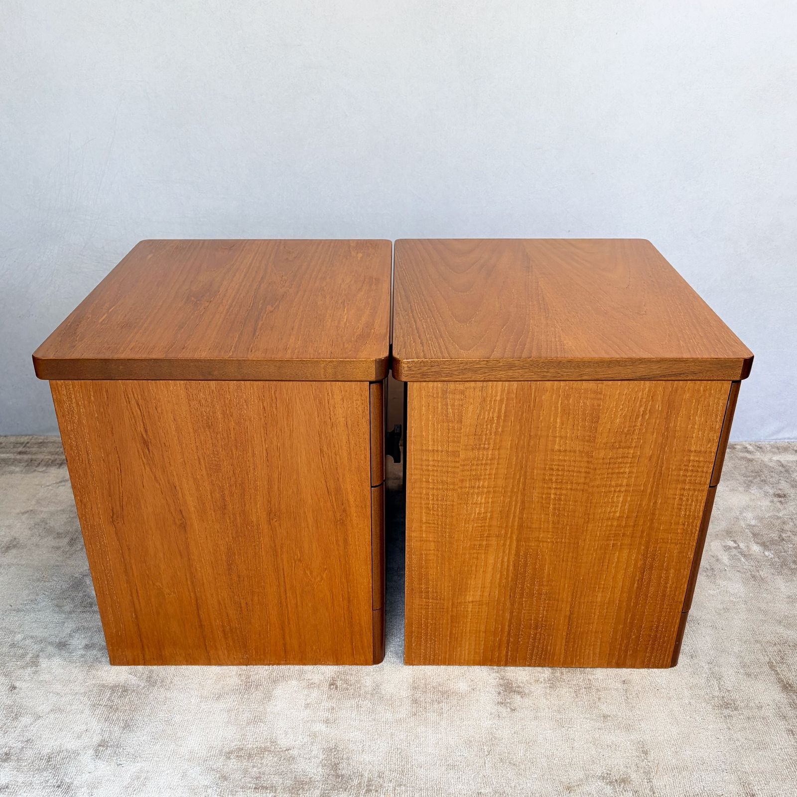 photo for sale Pair Of Stag Teak Bedside Cabinets   Cantata Range