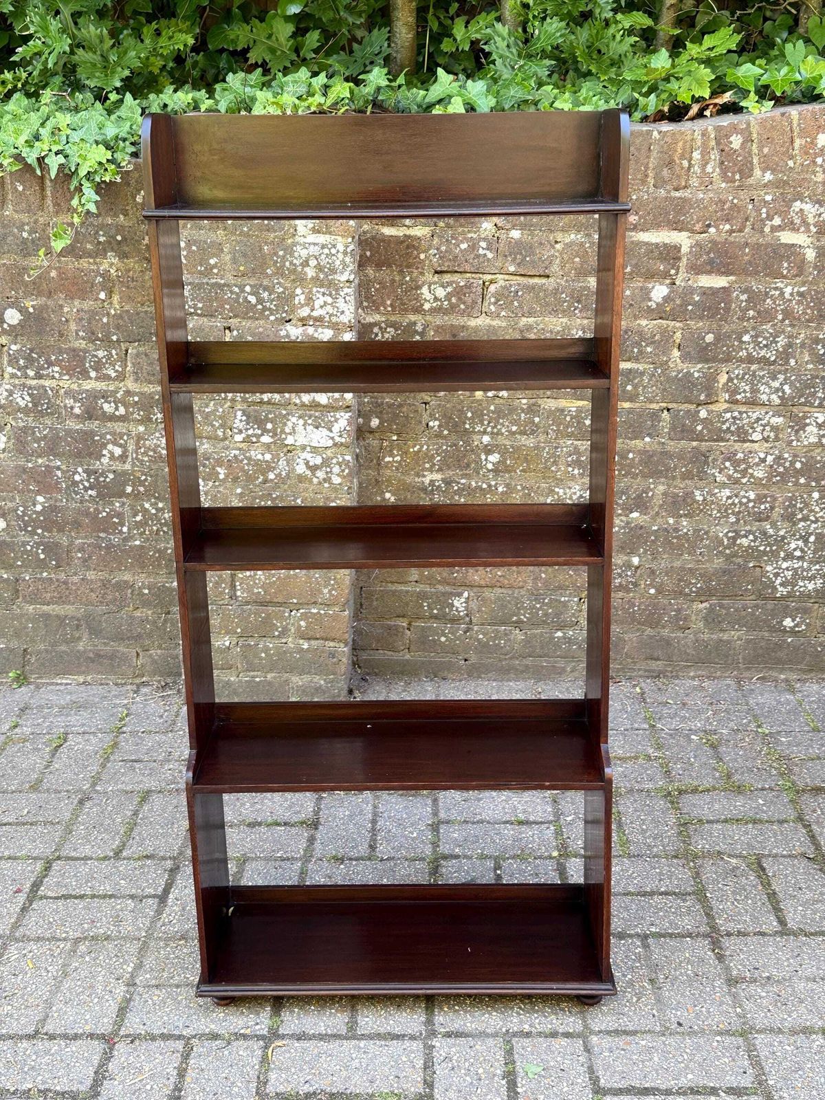 Victorian Mahogany Open Bookcase Display Shelving Antique Parlour Furniture (54cm W, 111cm H) photo furniture
