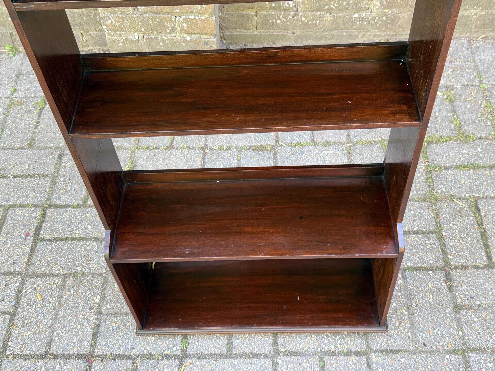 Victorian Mahogany Open Bookcase Display Shelving Antique Parlour Furniture (54cm W, 111cm H) photo vinterior