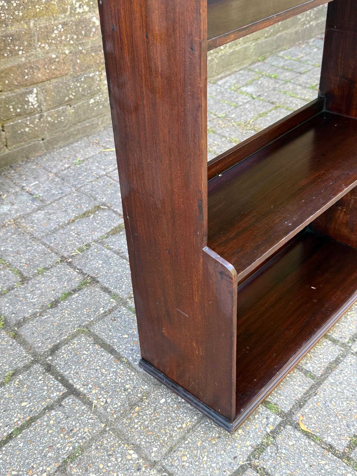 photo for sale Victorian Mahogany Open Bookcase Display Shelving Antique Parlour Furniture (54cm W, 111cm H)