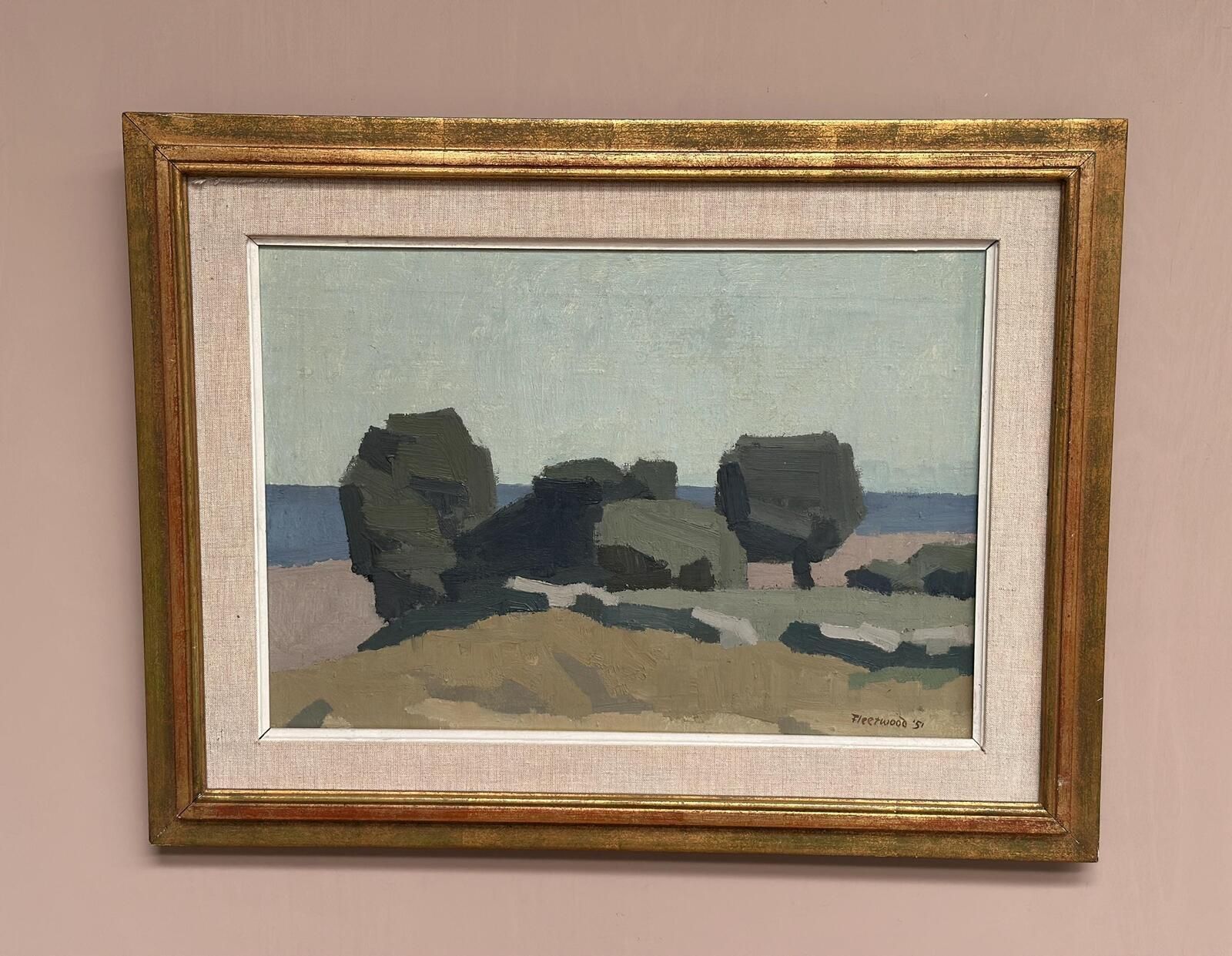 595.0 “Landscape” By William Herbert Fleetwood (1915–1993) – 1951 photo