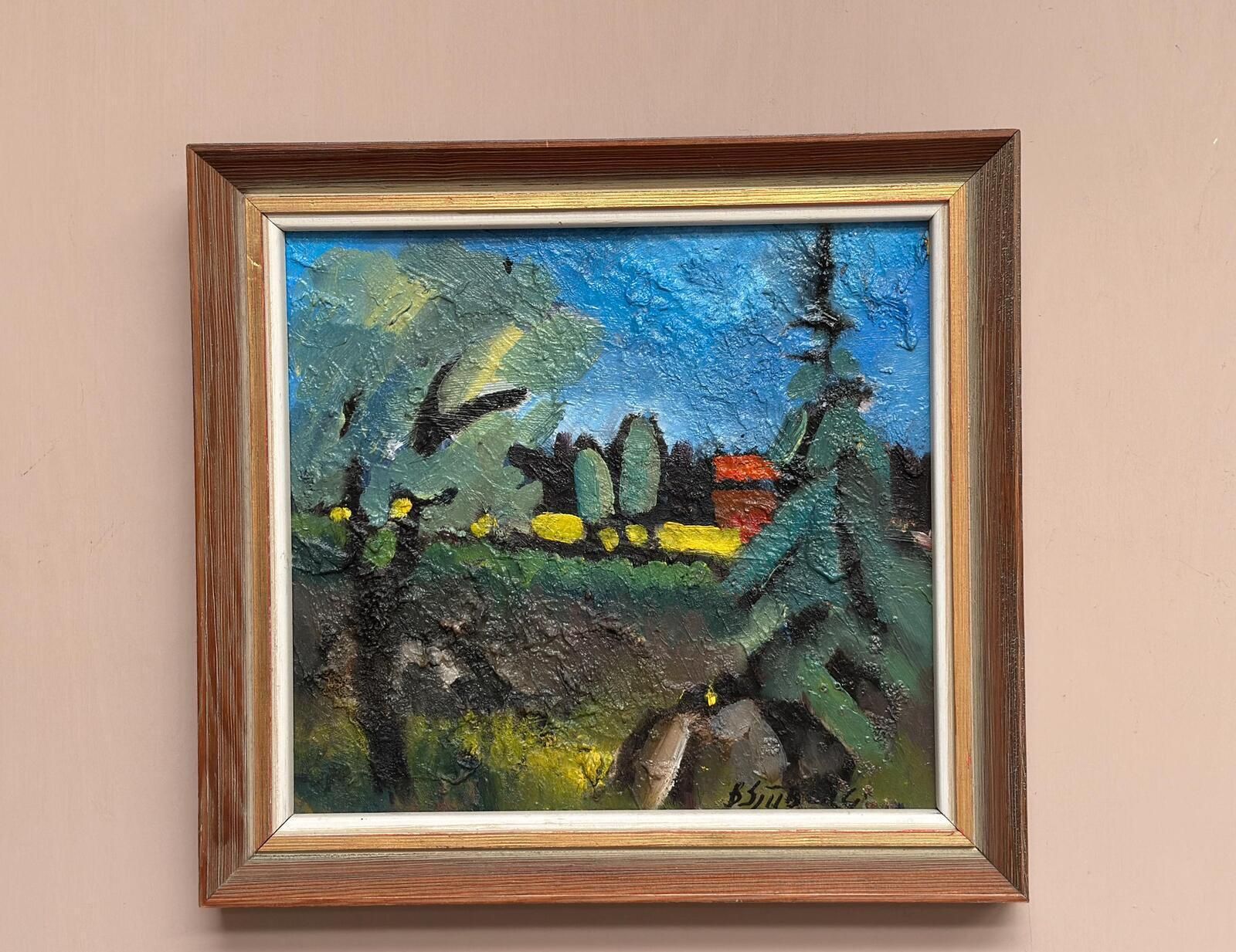 “The Red Hut” By Bo Sjööberg, Mid 20th Century photo Art